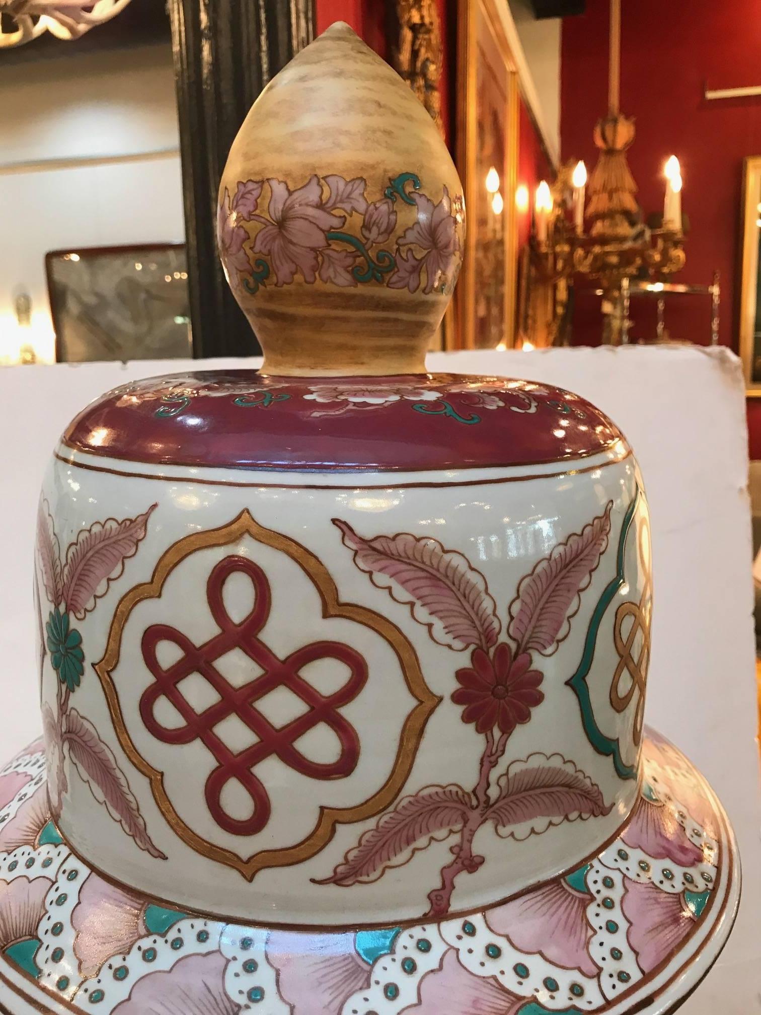 Large Chinese Porcelain Palace Sized Temple Jar Vase 1