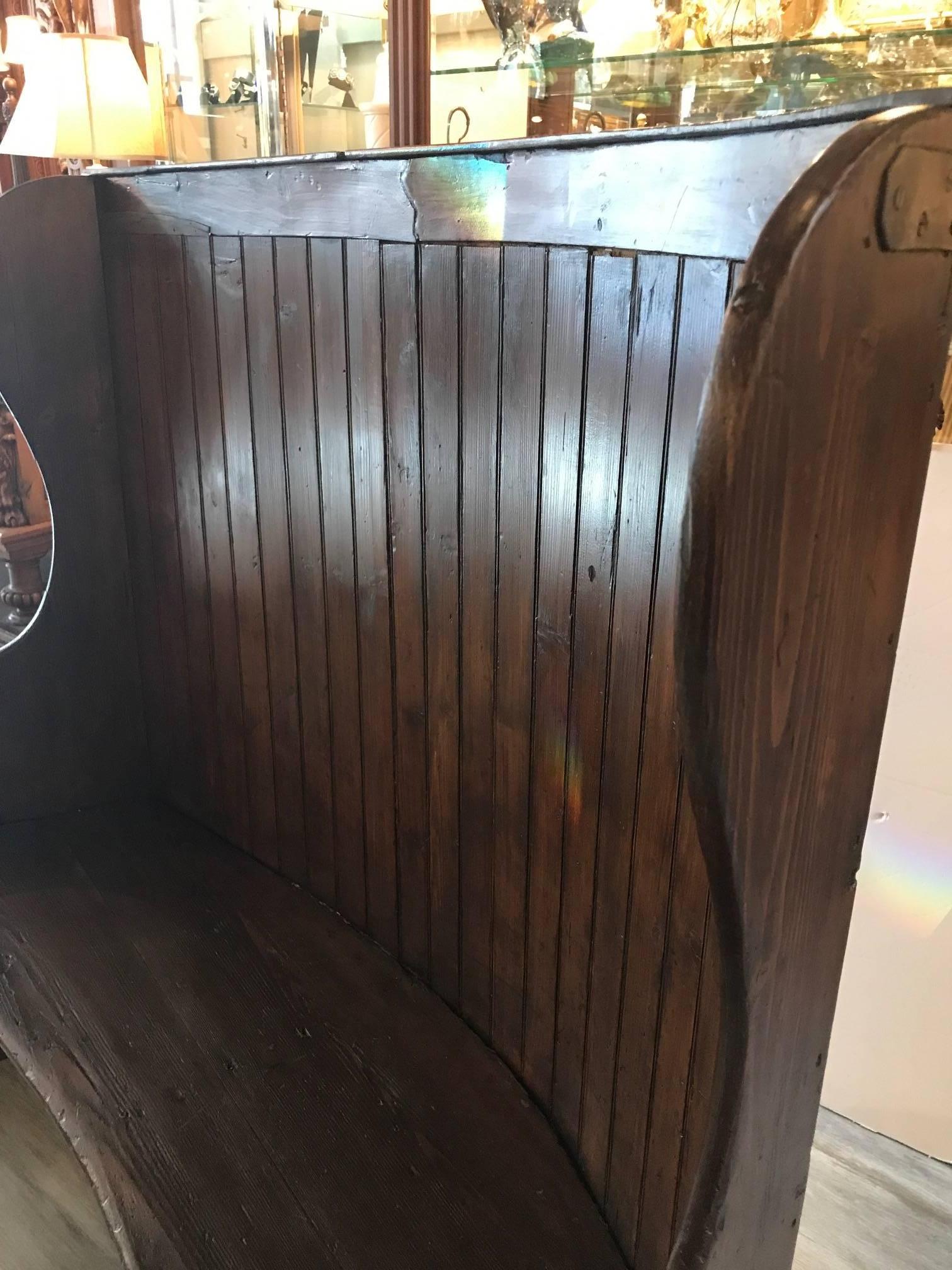 19th Century Pine Settle Bench 2