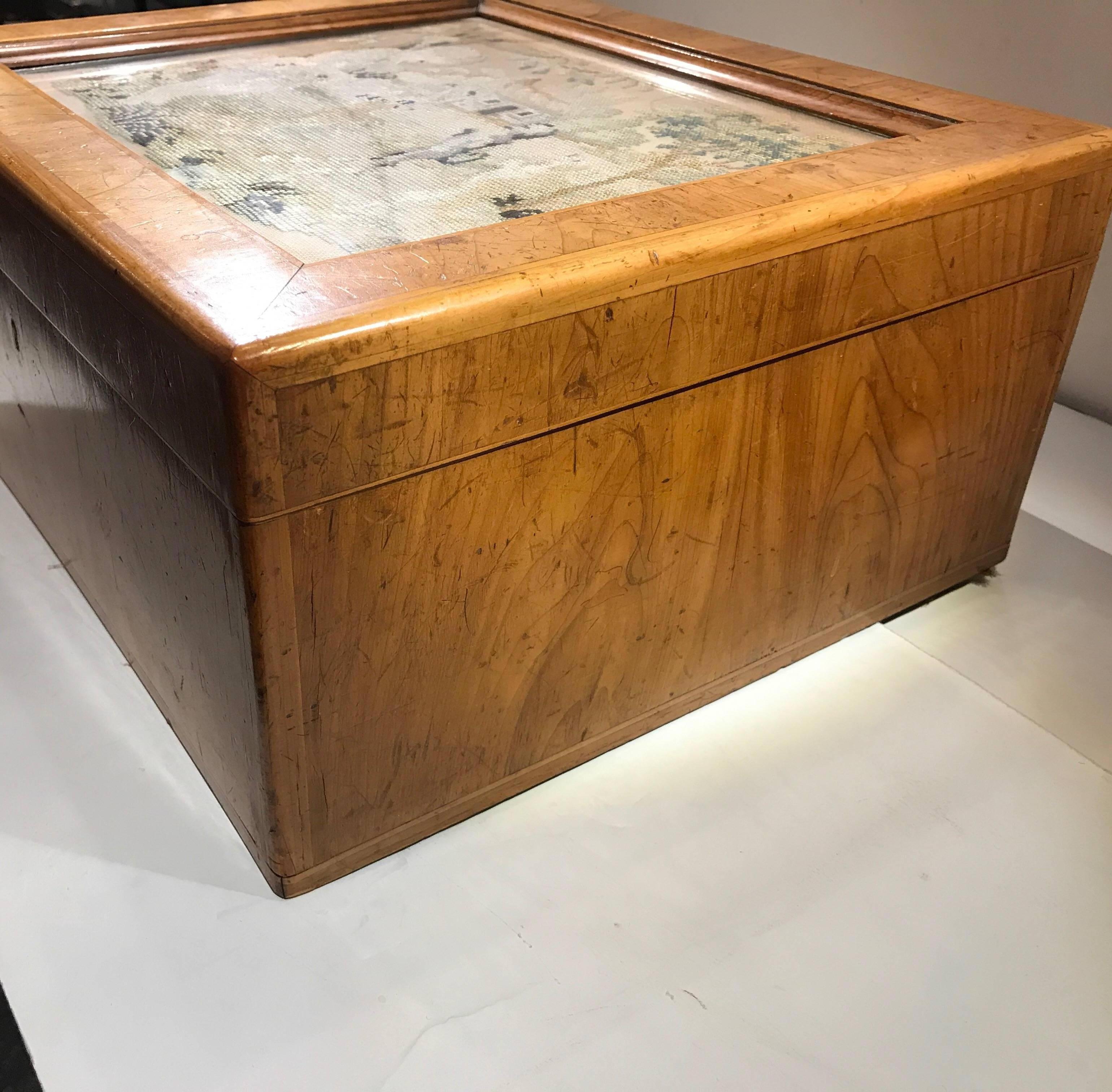 Antique 19th Century English Yew Wood Document Box 2