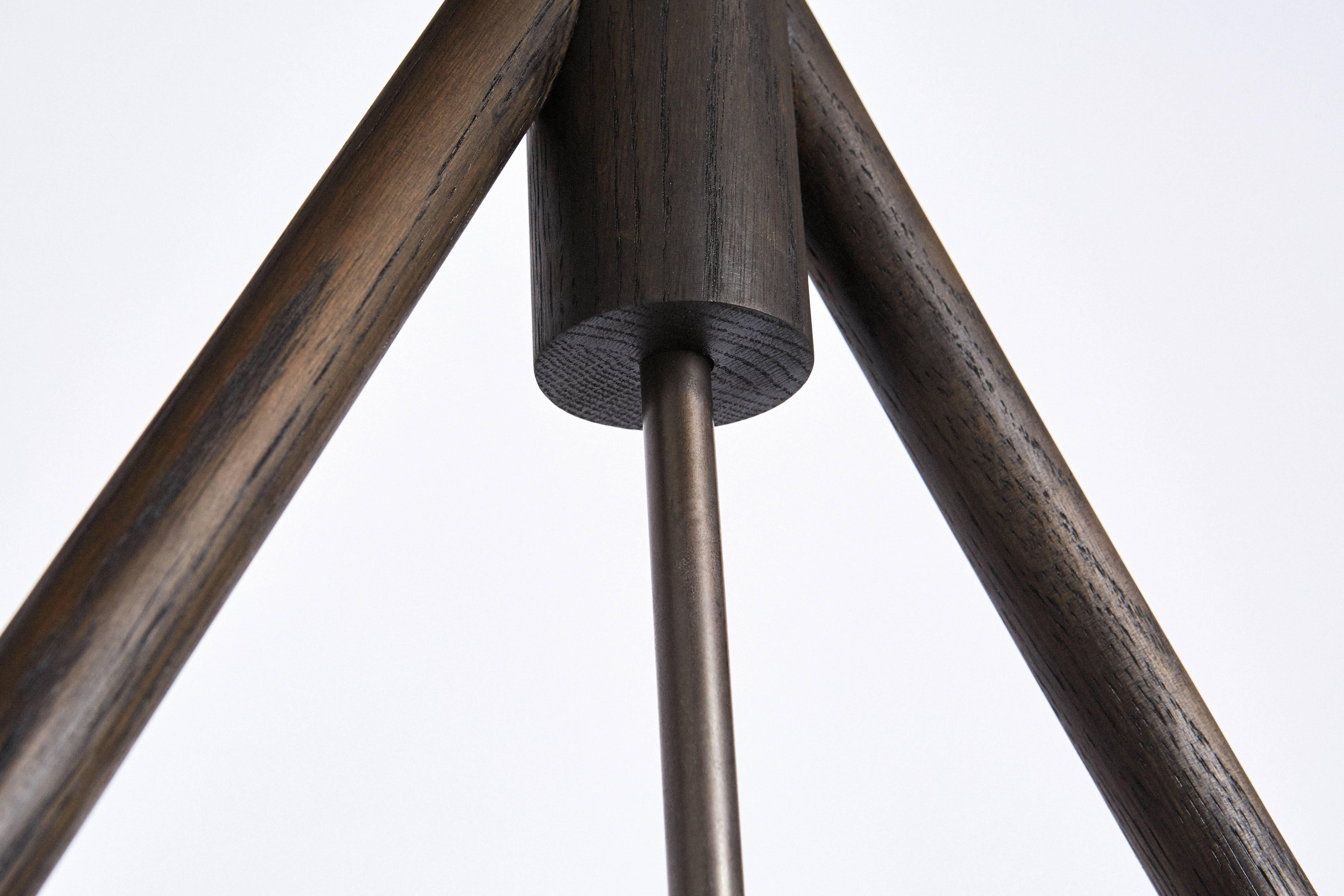 Adirondack Workstead Lodge Chandelier Two in Oxidized Ash and Blackened Steel  For Sale