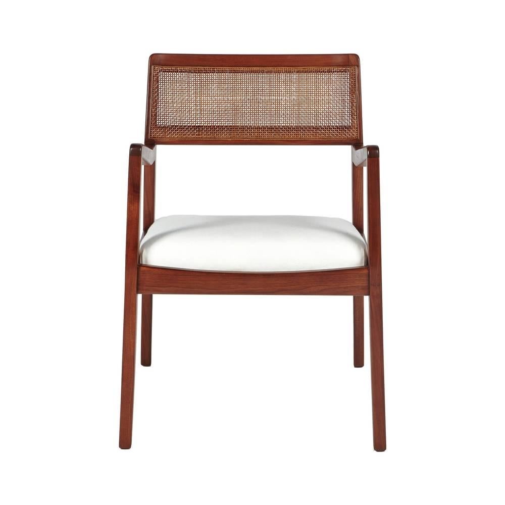 Set of four Jens Risom walnut 