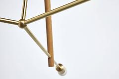 Workstead Lodge Chandelier III in Natural Oak and Hewn Brass