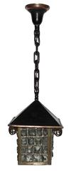 Arts and Crafts Rock Glass Lantern
