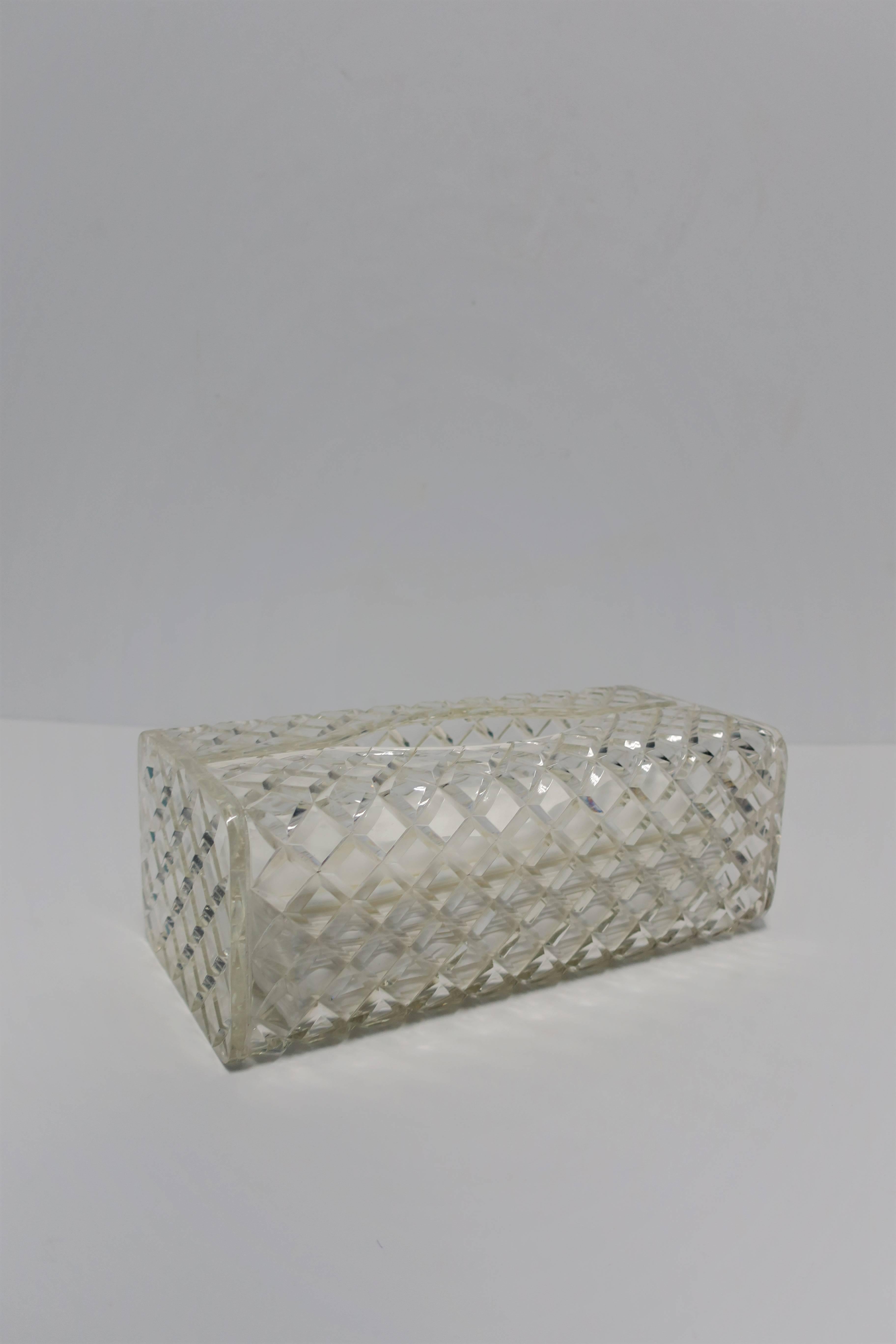 Hollywood Regency Vintage Lucite Tissue Box