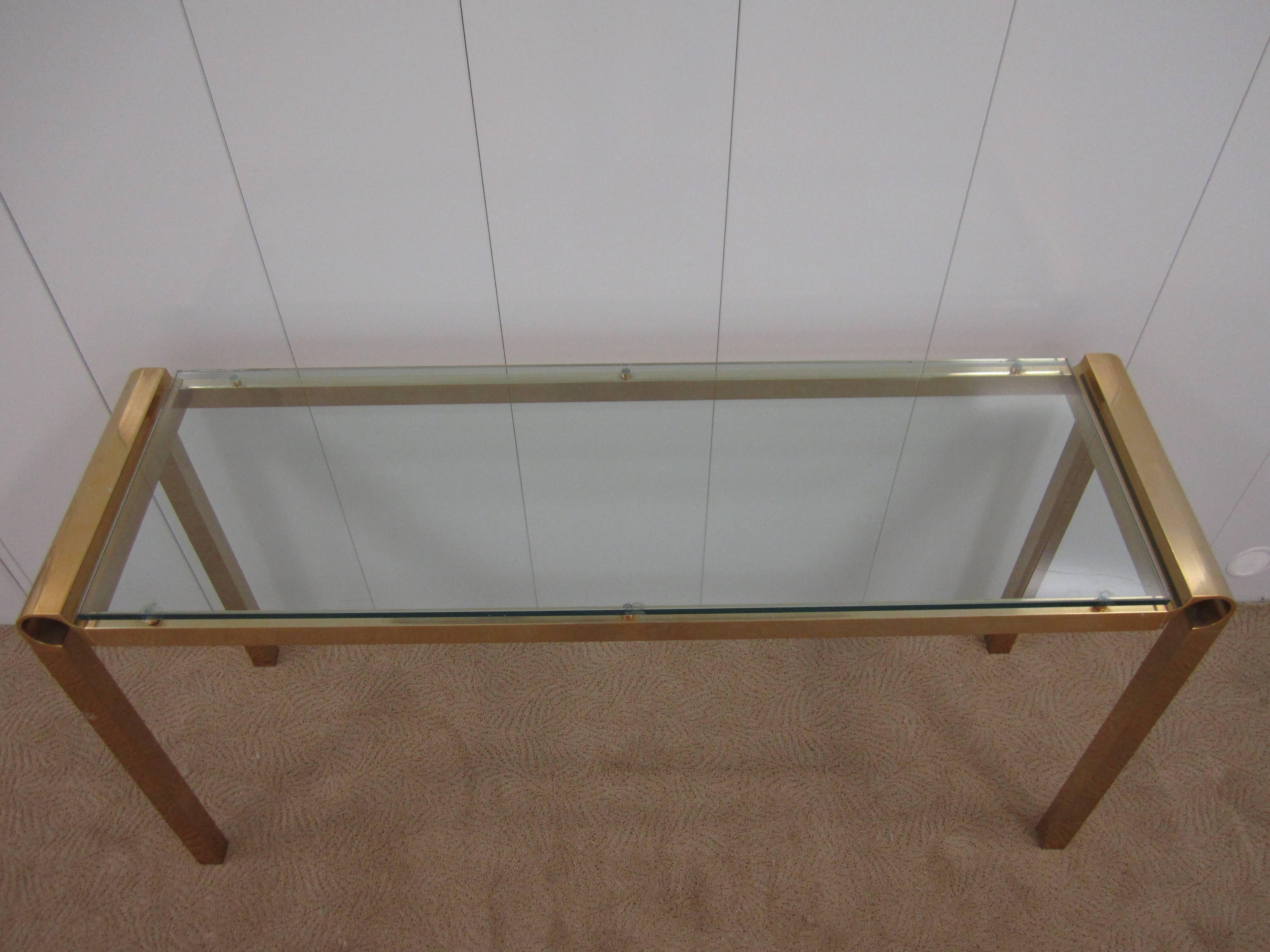 American 1970s Modern Console Table in the Style of Pierre Cardin
