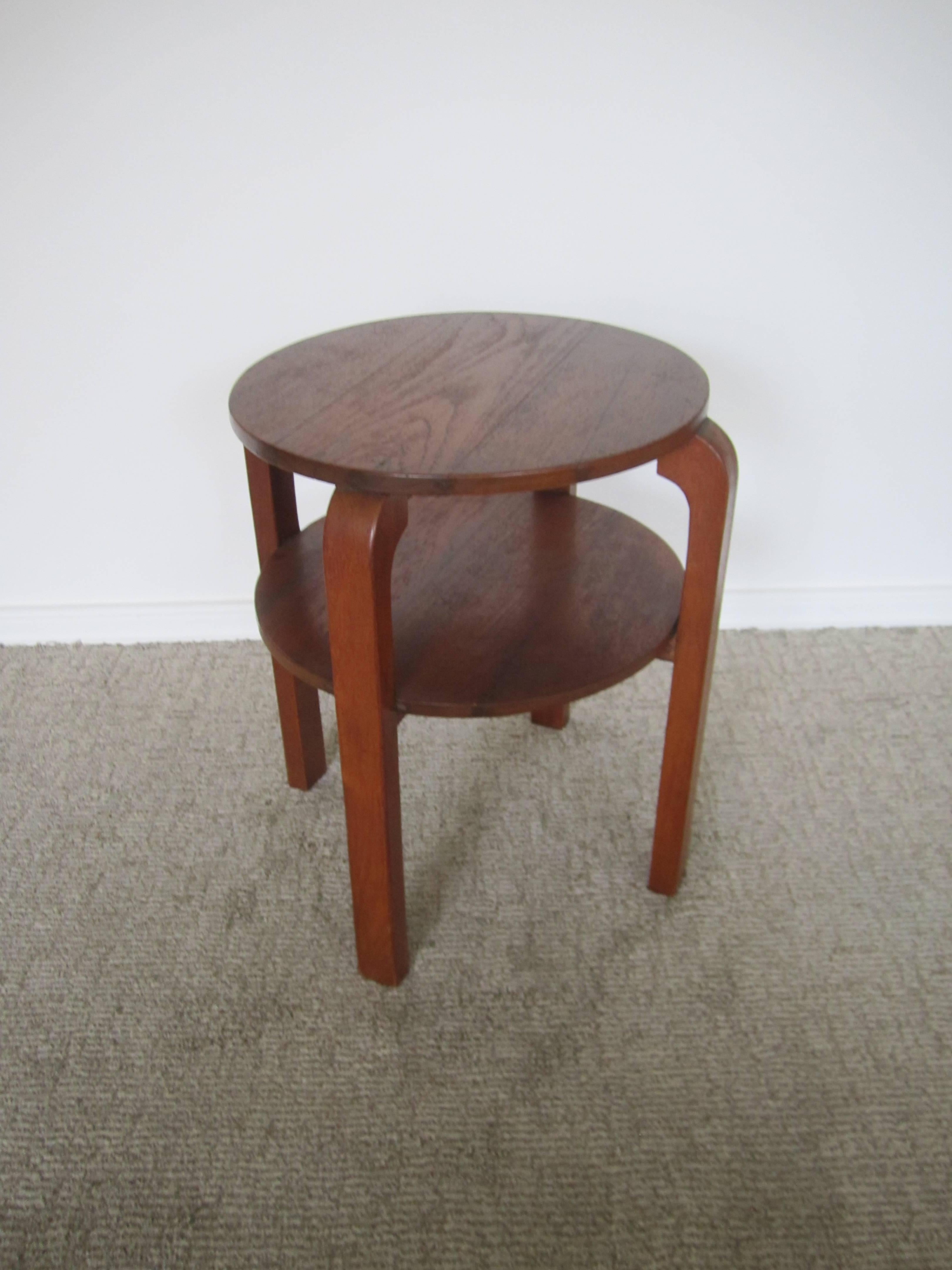 Vintage Scandinavian Modern Two-Tier Side Table in the Style of Alvar Aalto 4