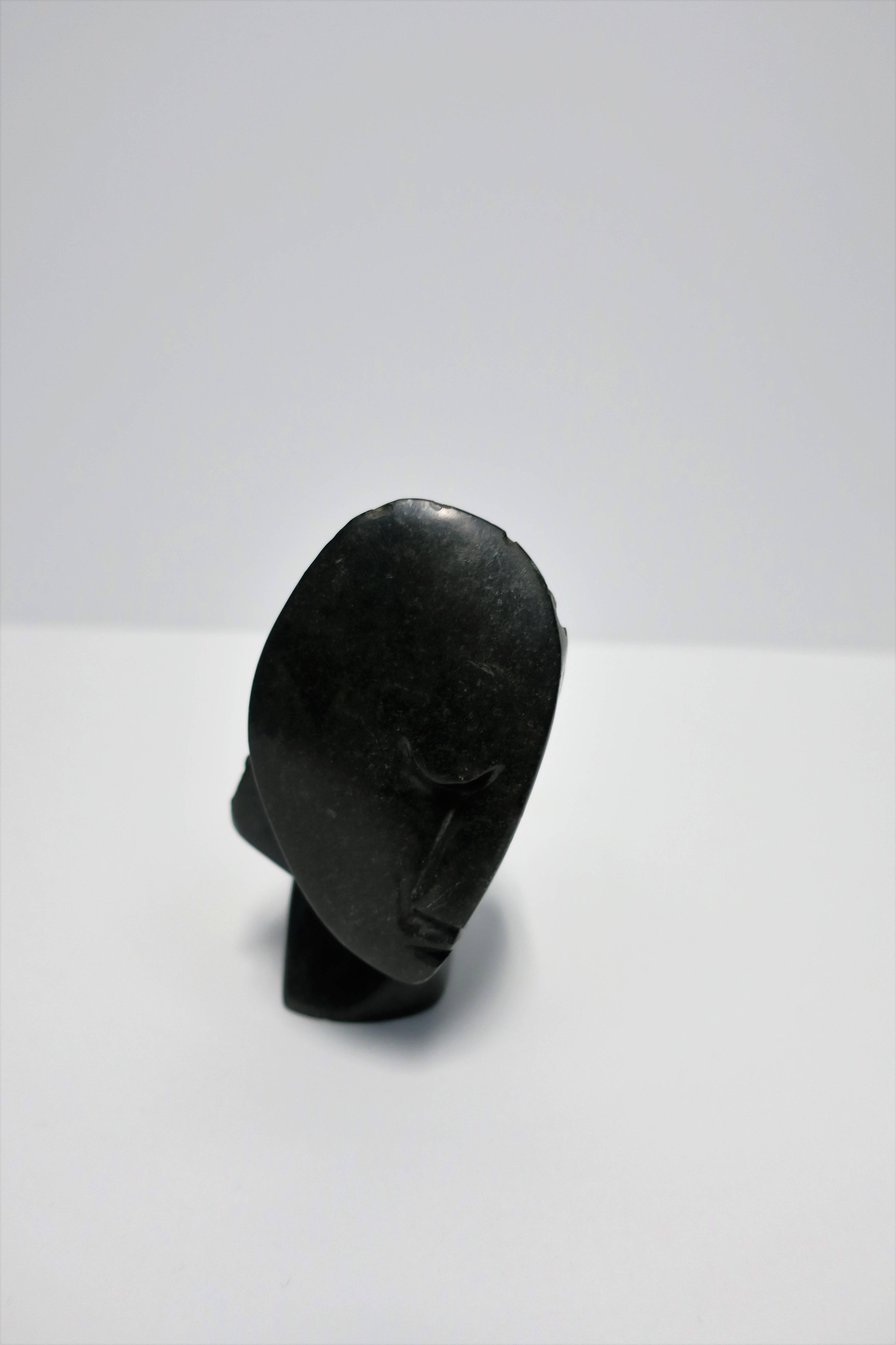 Black Stone Cubist Sculpture after Picasso In Excellent Condition In New York, NY