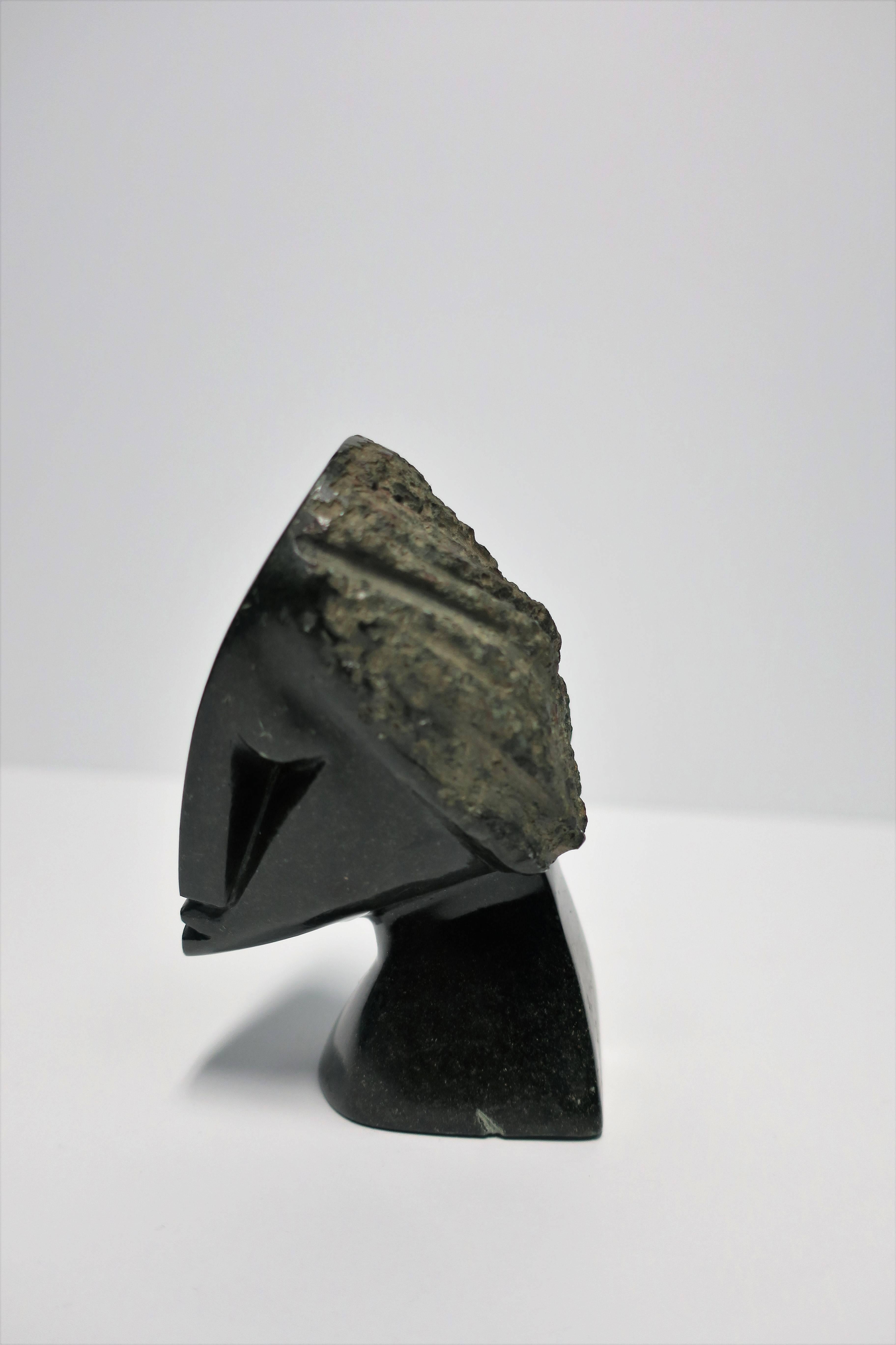 Black Stone Cubist Sculpture after Picasso 3