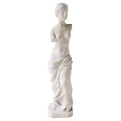 Sculpture de statue figurative féminine en marbre blanc « Venus de Milo »