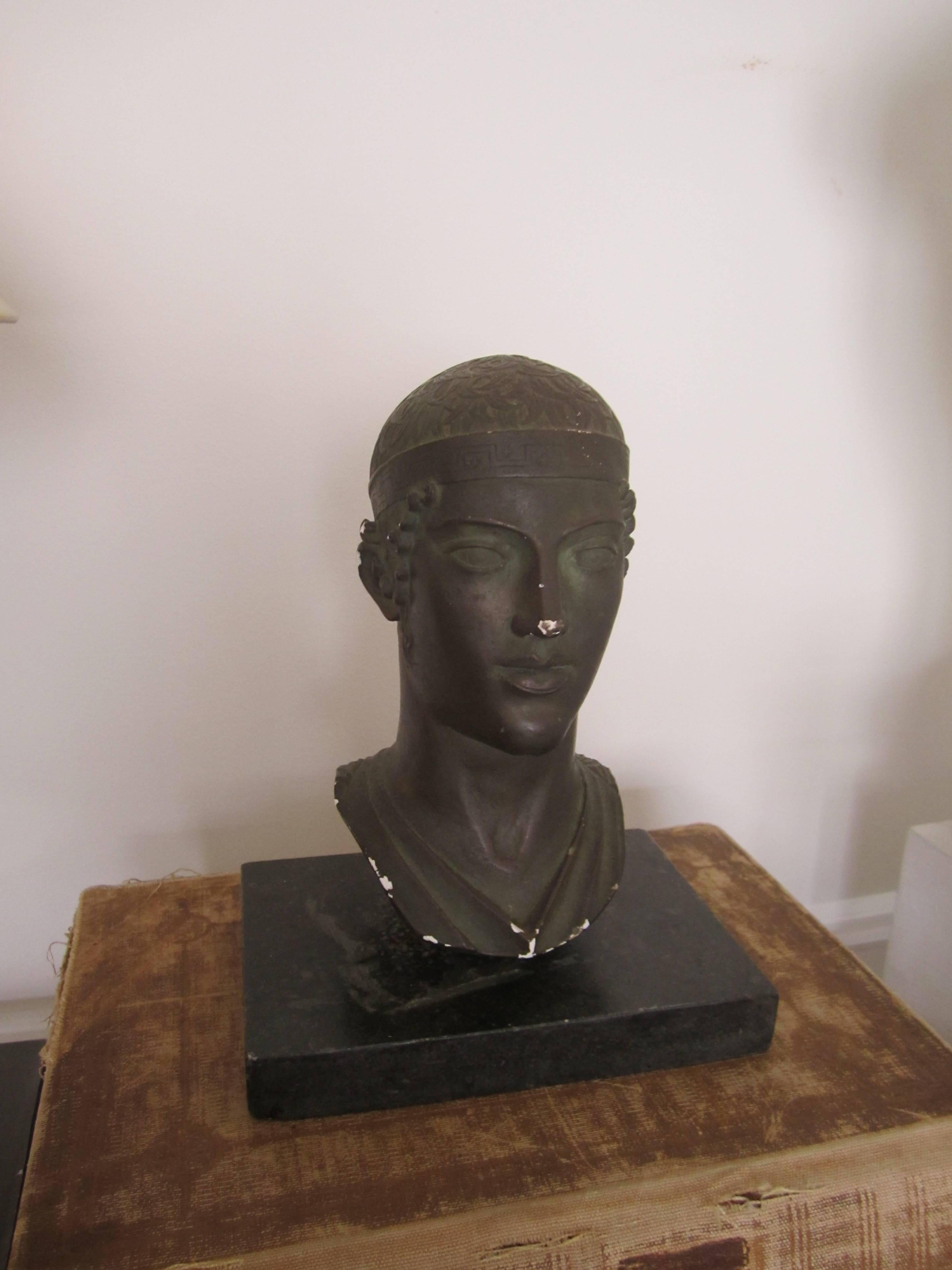 Greek or Roman Head Bust Sculpture, 1965 For Sale 5