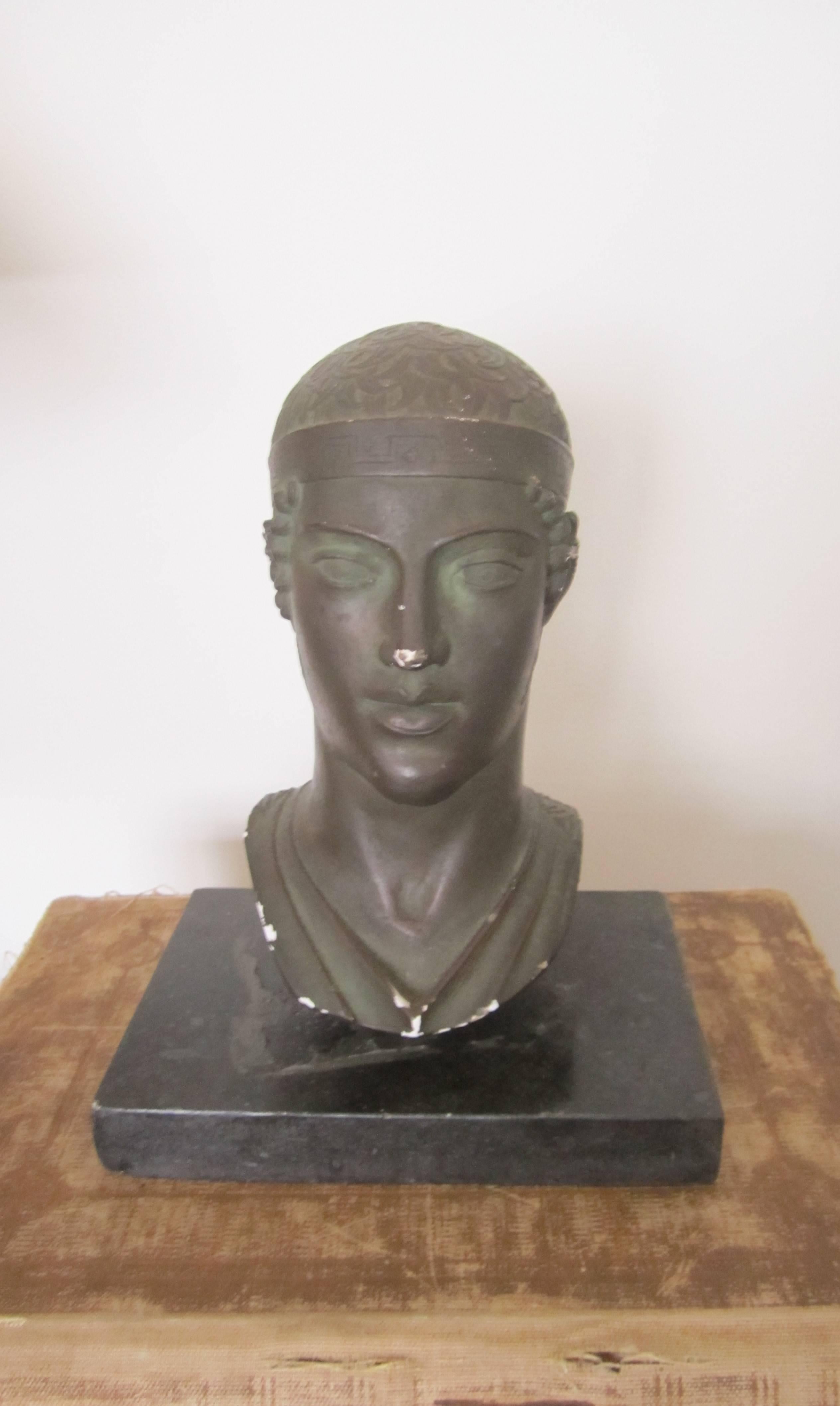 Greek or Roman Head Bust Sculpture, 1965 For Sale 4