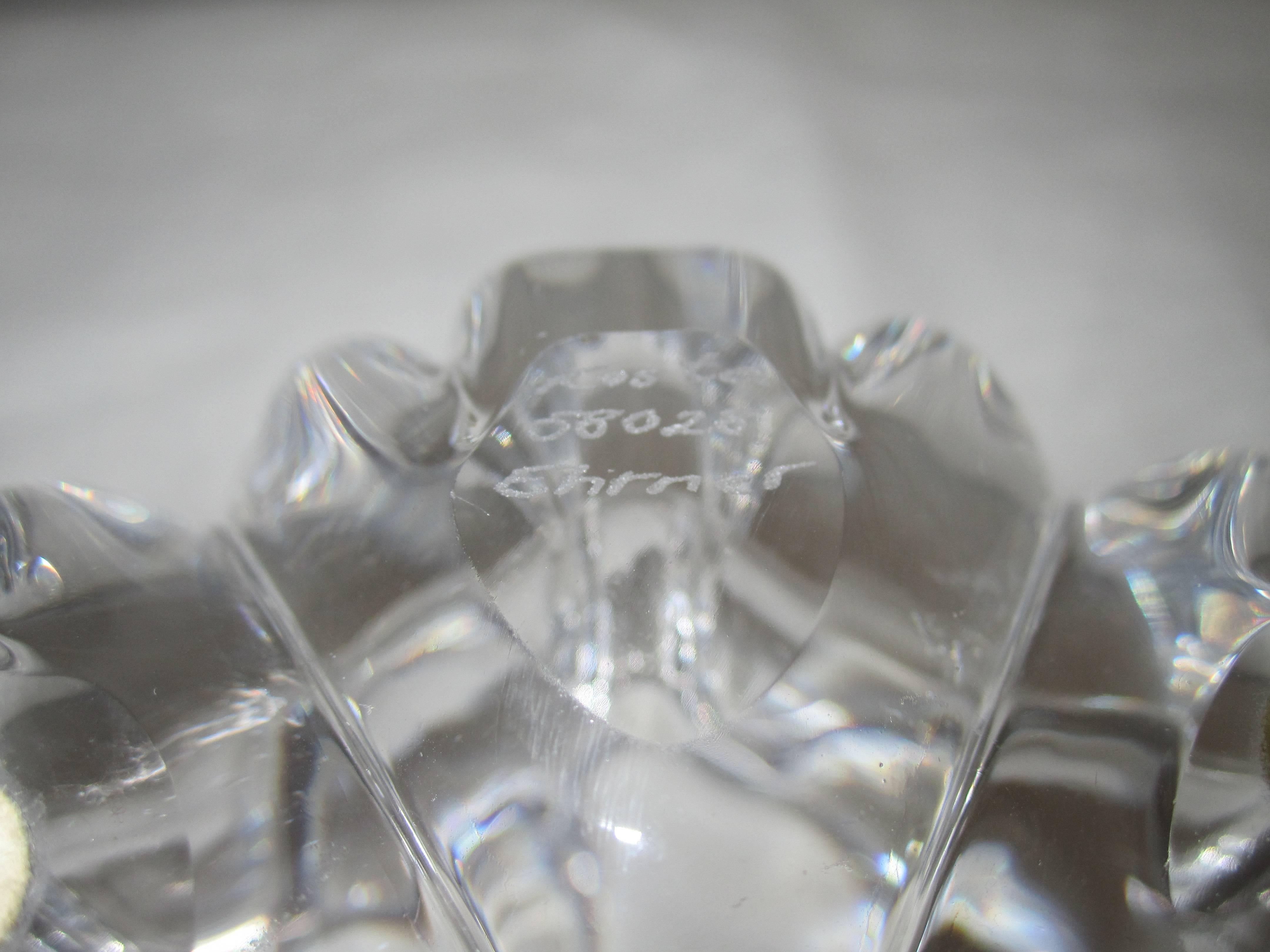 Paire de bols scandinaves en cristal de Suède par la designer Anna Ehrner Bon état - En vente à New York, NY