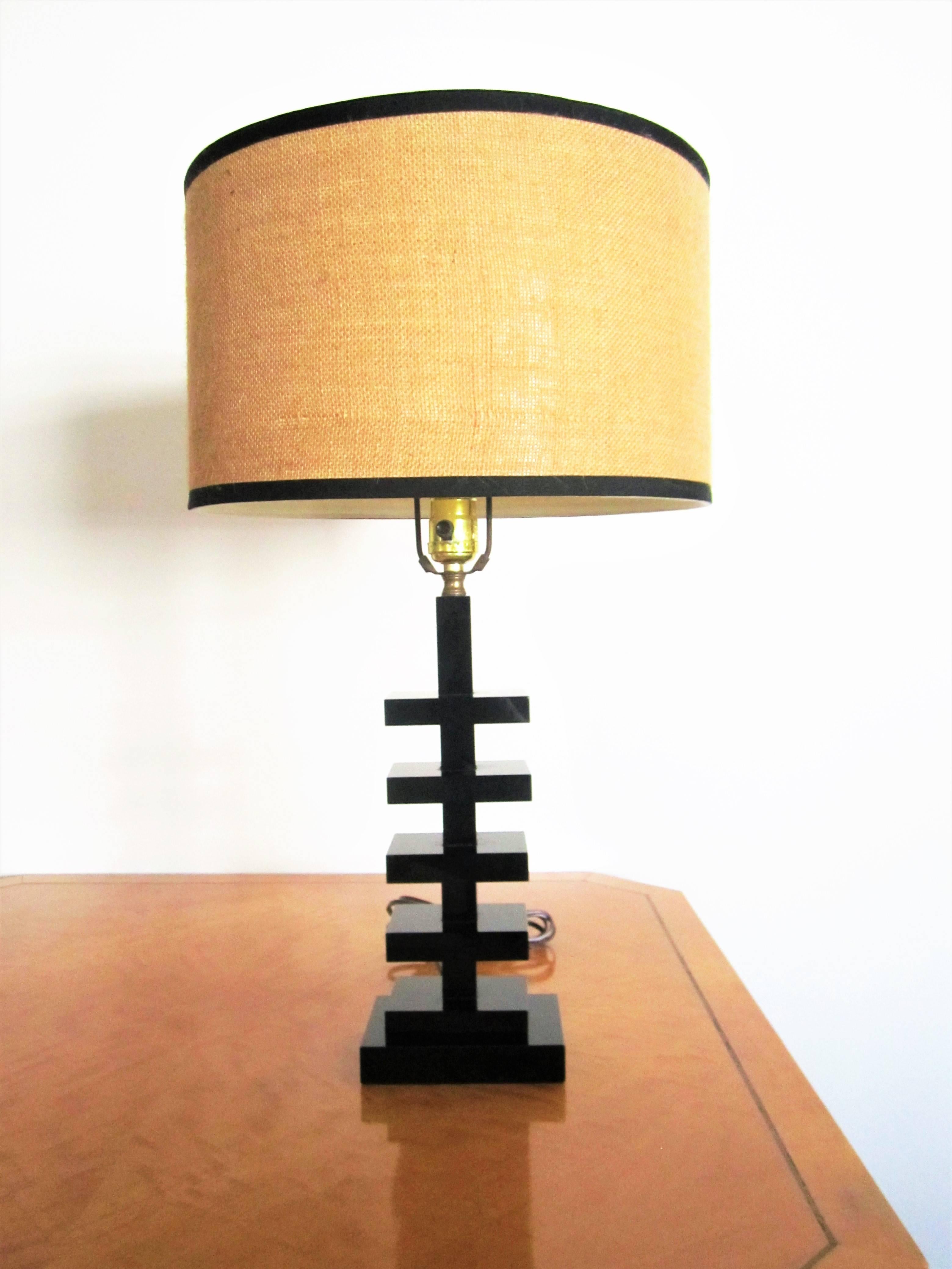 20th Century Modern Art Deco Black Desk or Table Lamp