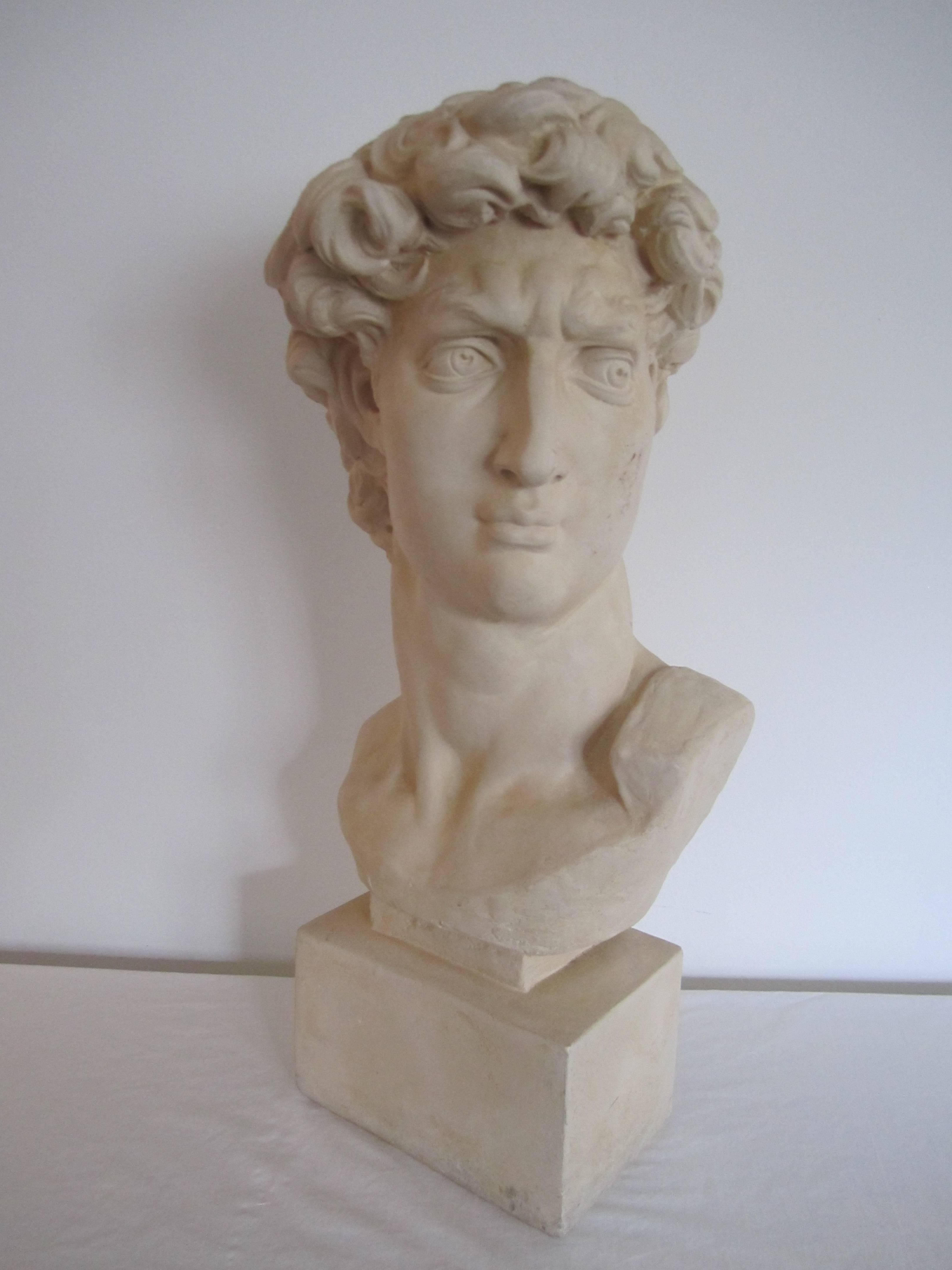 Classical Roman Vintage Classic Roman Style Bust of the David