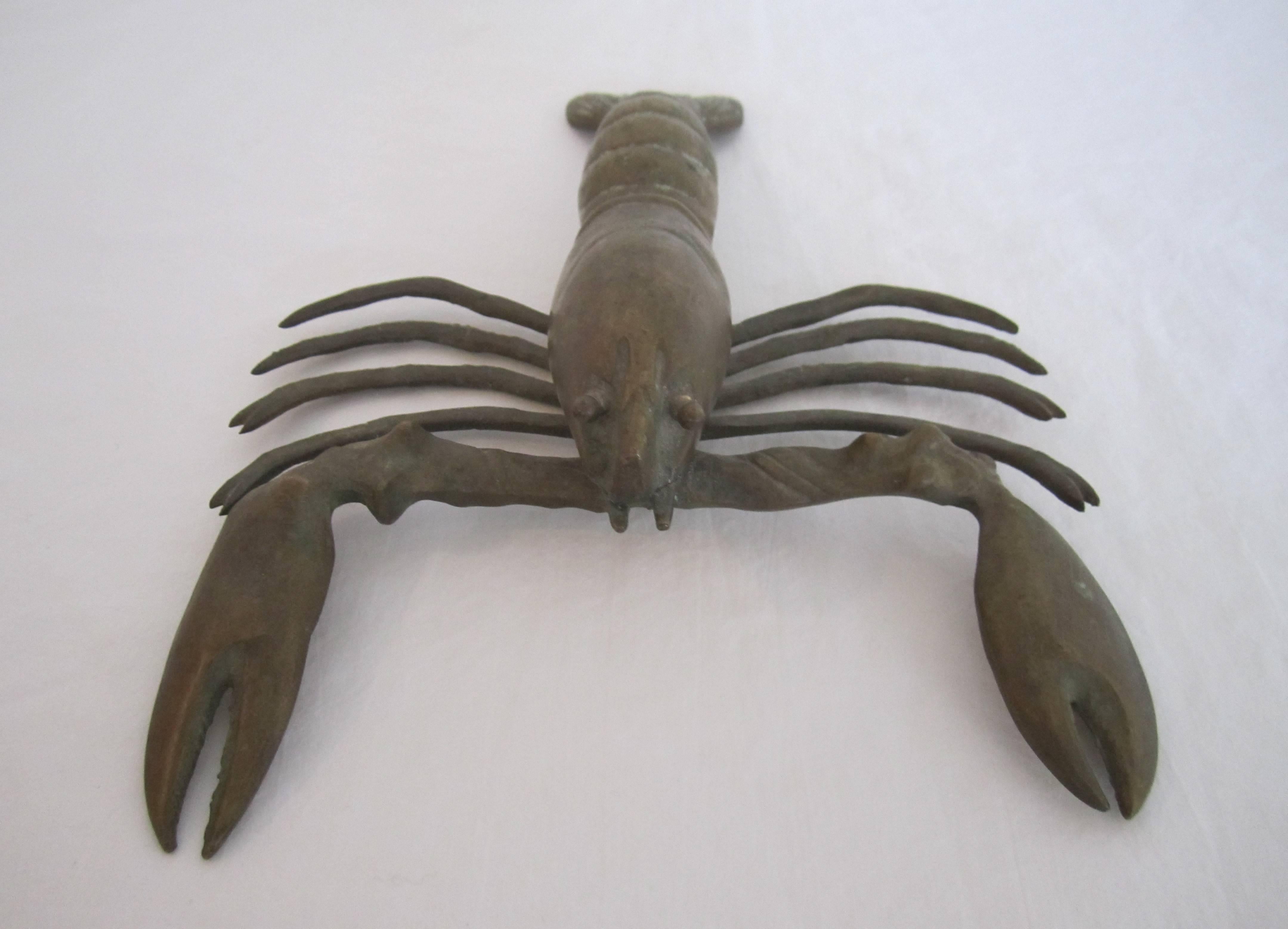 Unknown Brass Lobster Sculpture