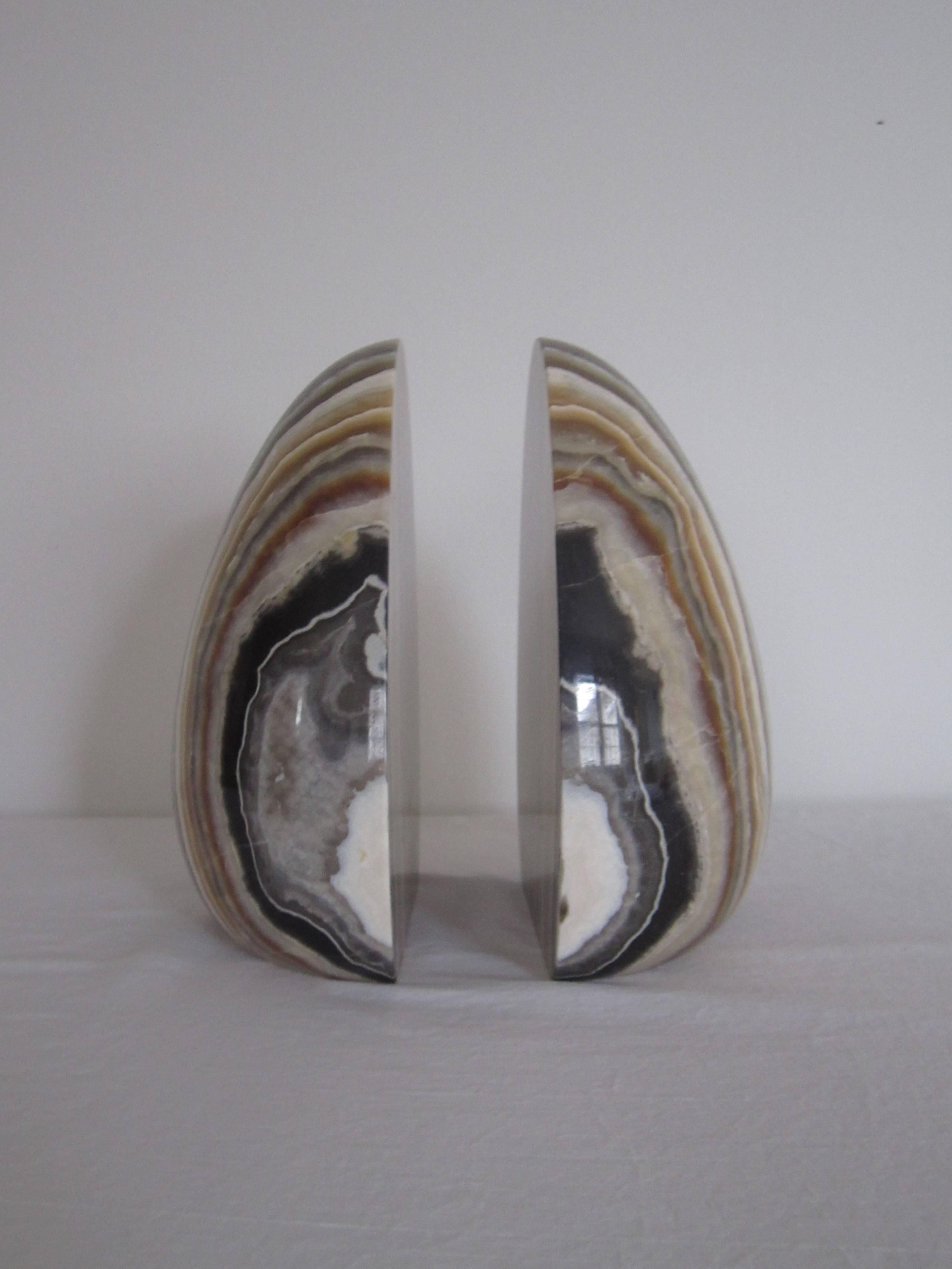 Italian Vintage Modern Marble Bookends, Italy