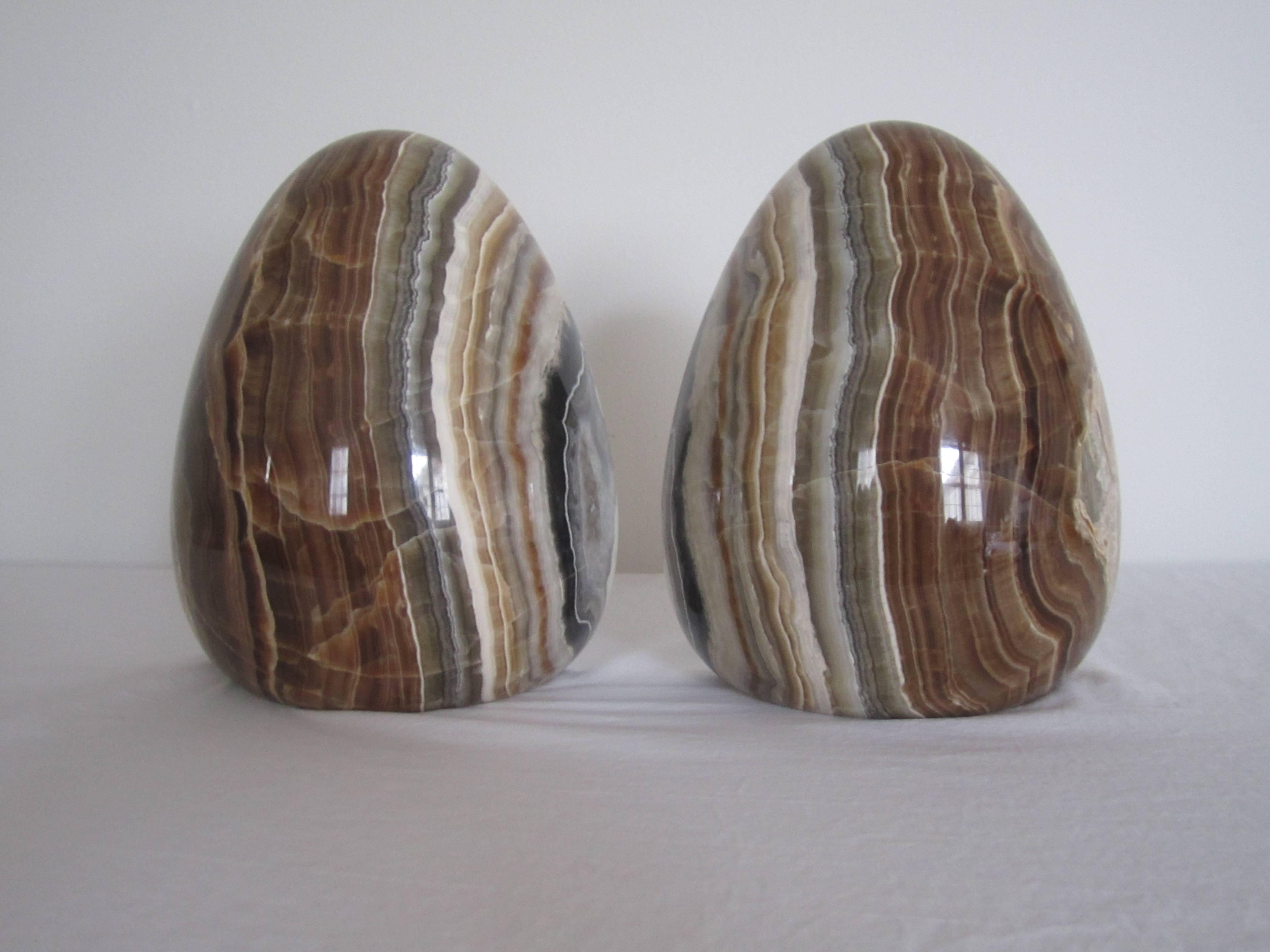 Vintage Modern Marble Bookends, Italy In Excellent Condition In New York, NY