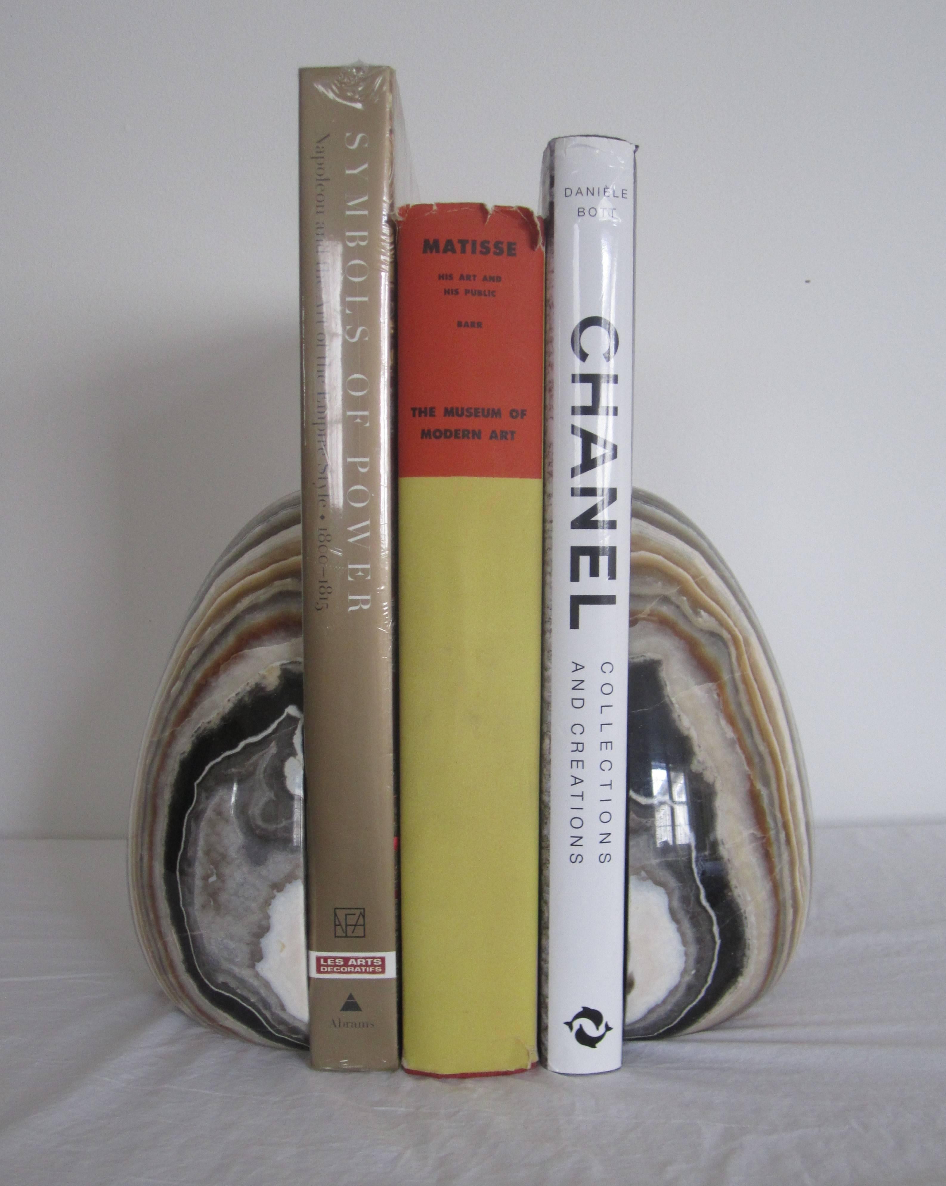 Vintage Modern Marble Bookends, Italy 1