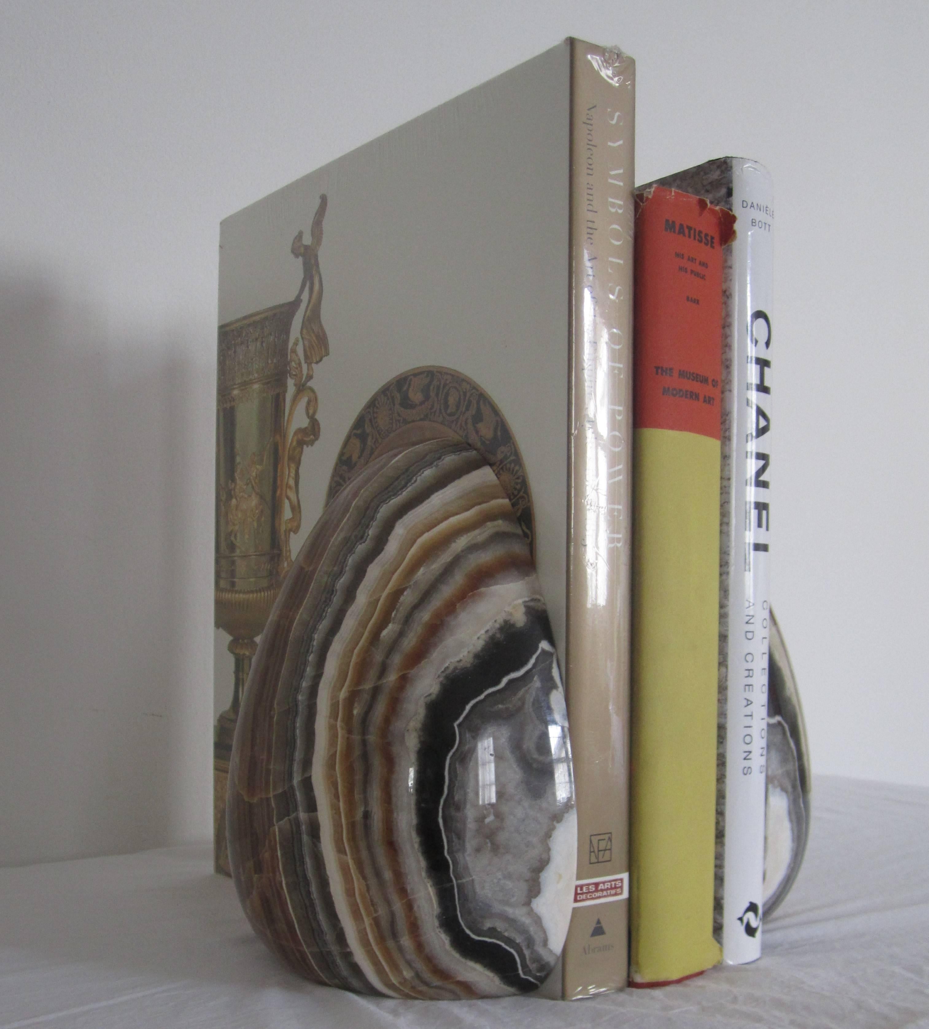 Vintage Modern Marble Bookends, Italy 3