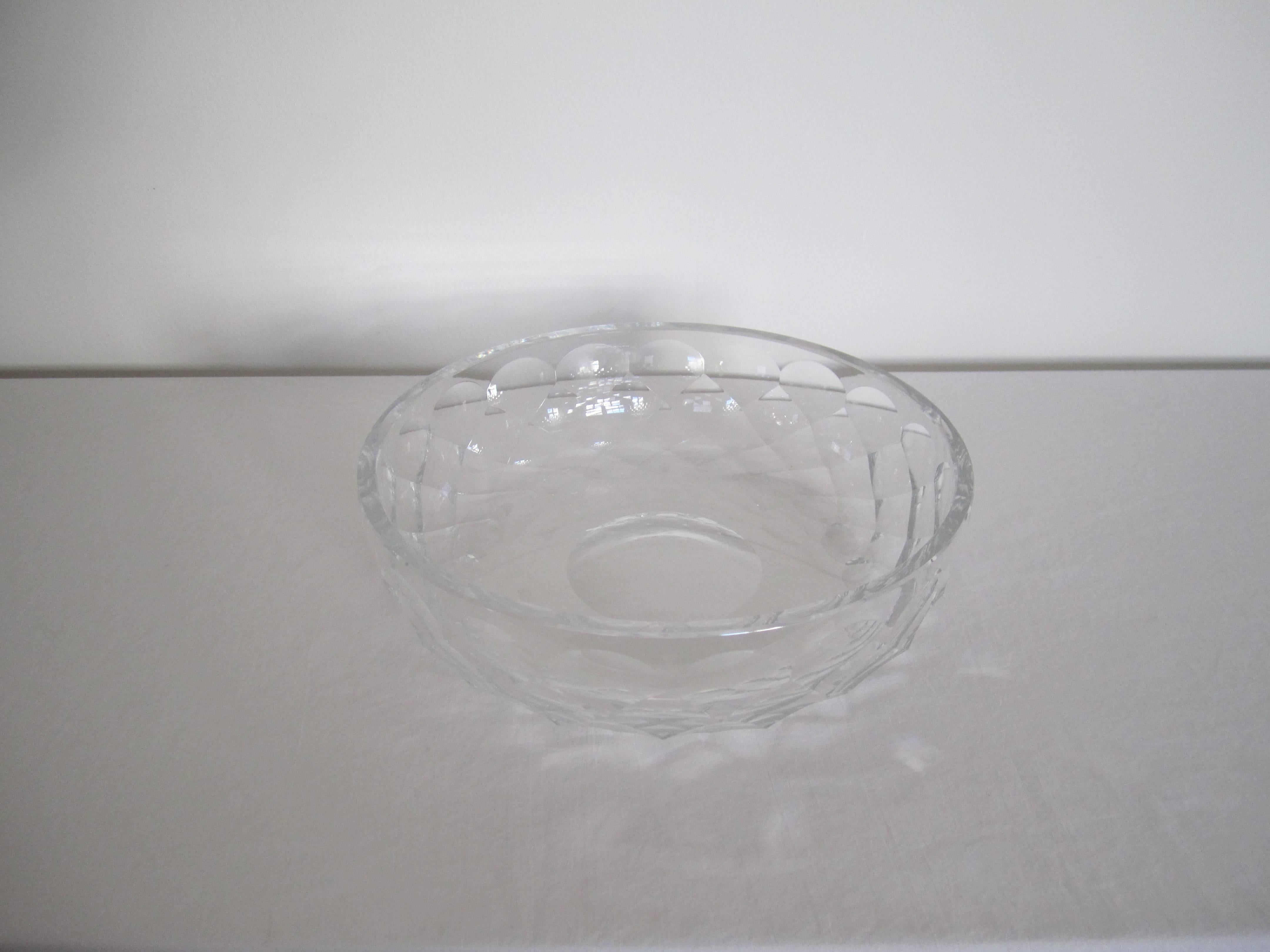 20th Century Tiffany & Co. Crystal Centerpiece Bowl for Royal Brierley