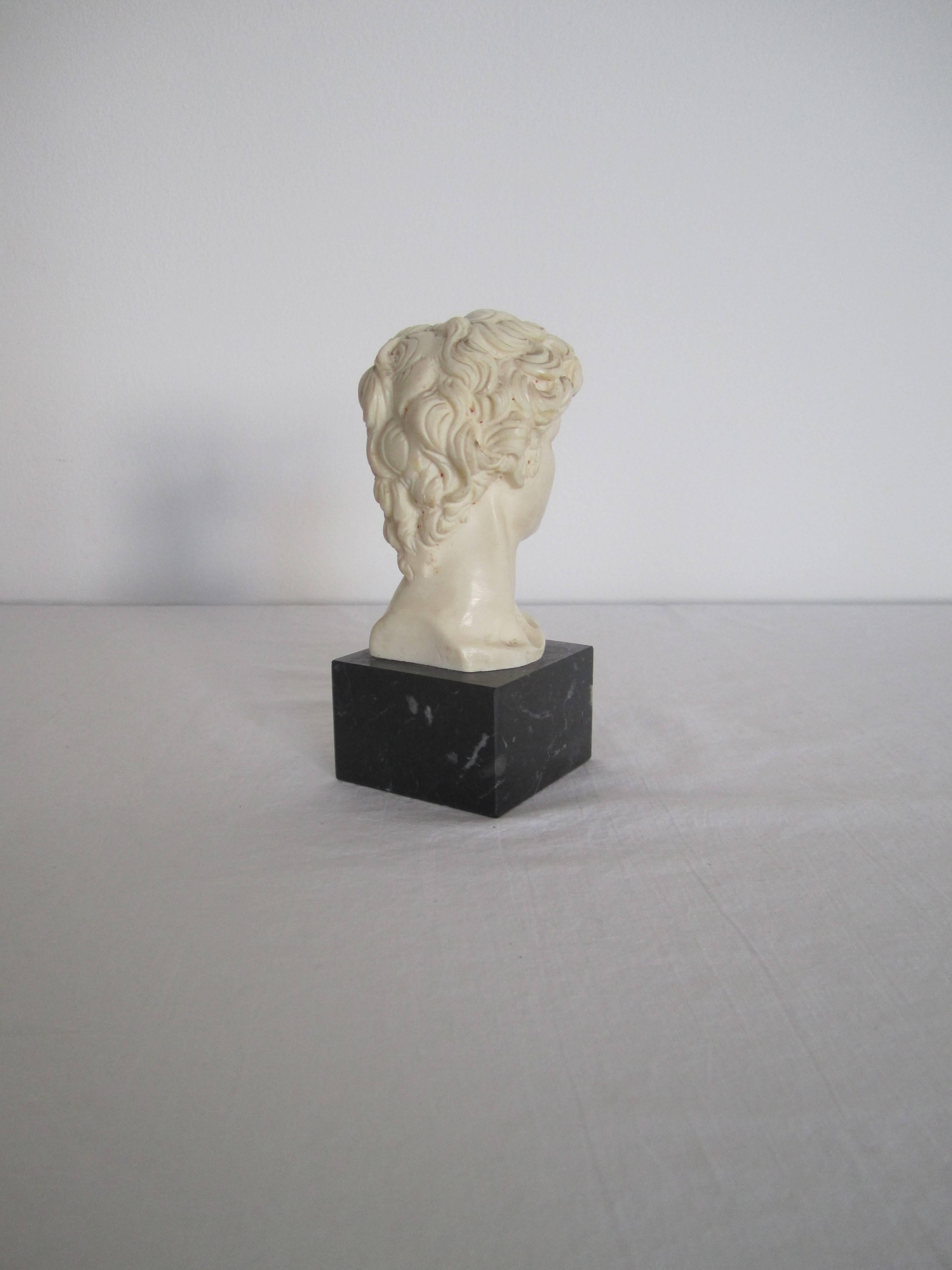 Classic Roman Bust on Black Marble Base Signed by Sculptor G. Ruggeri, Italy In Good Condition In New York, NY