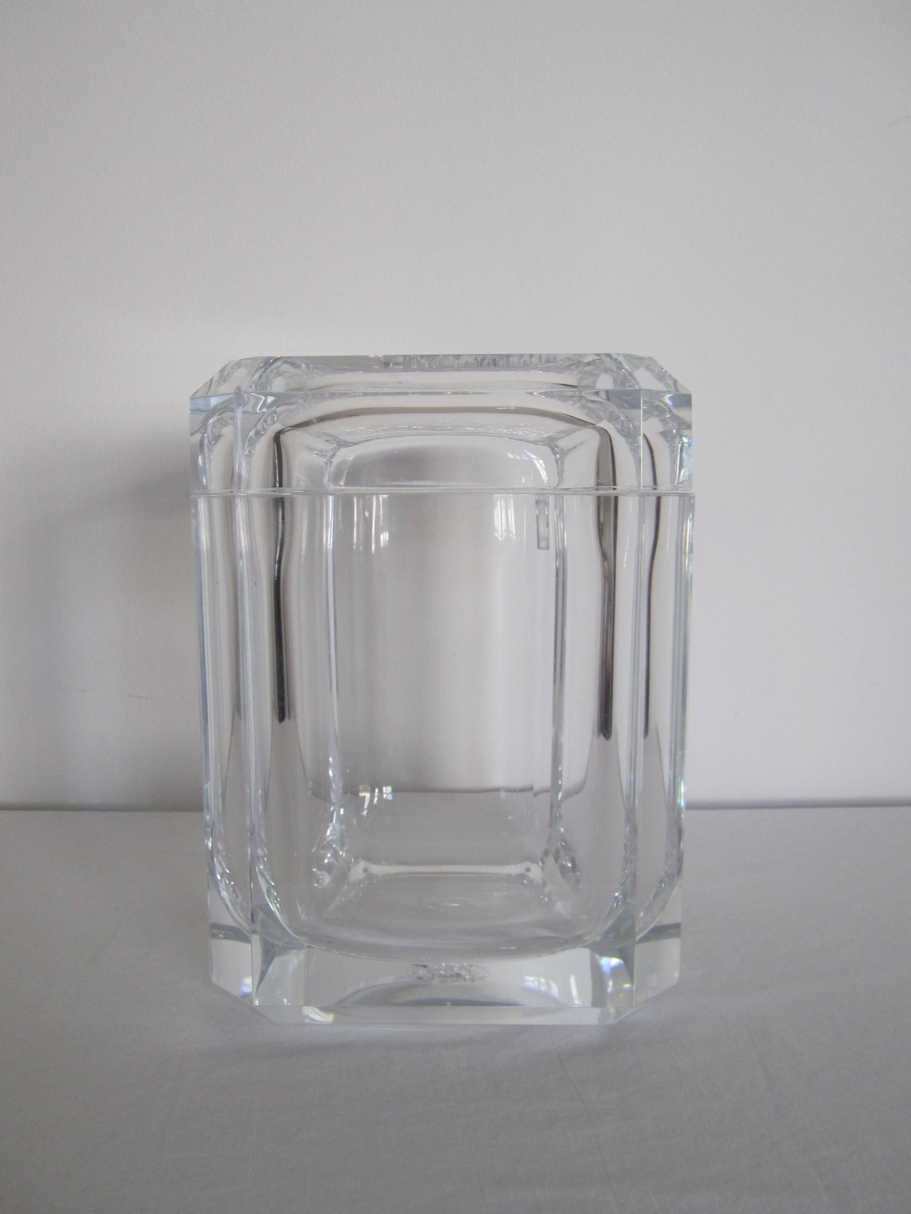 Modern Lucite Ice Bucket or Box 4
