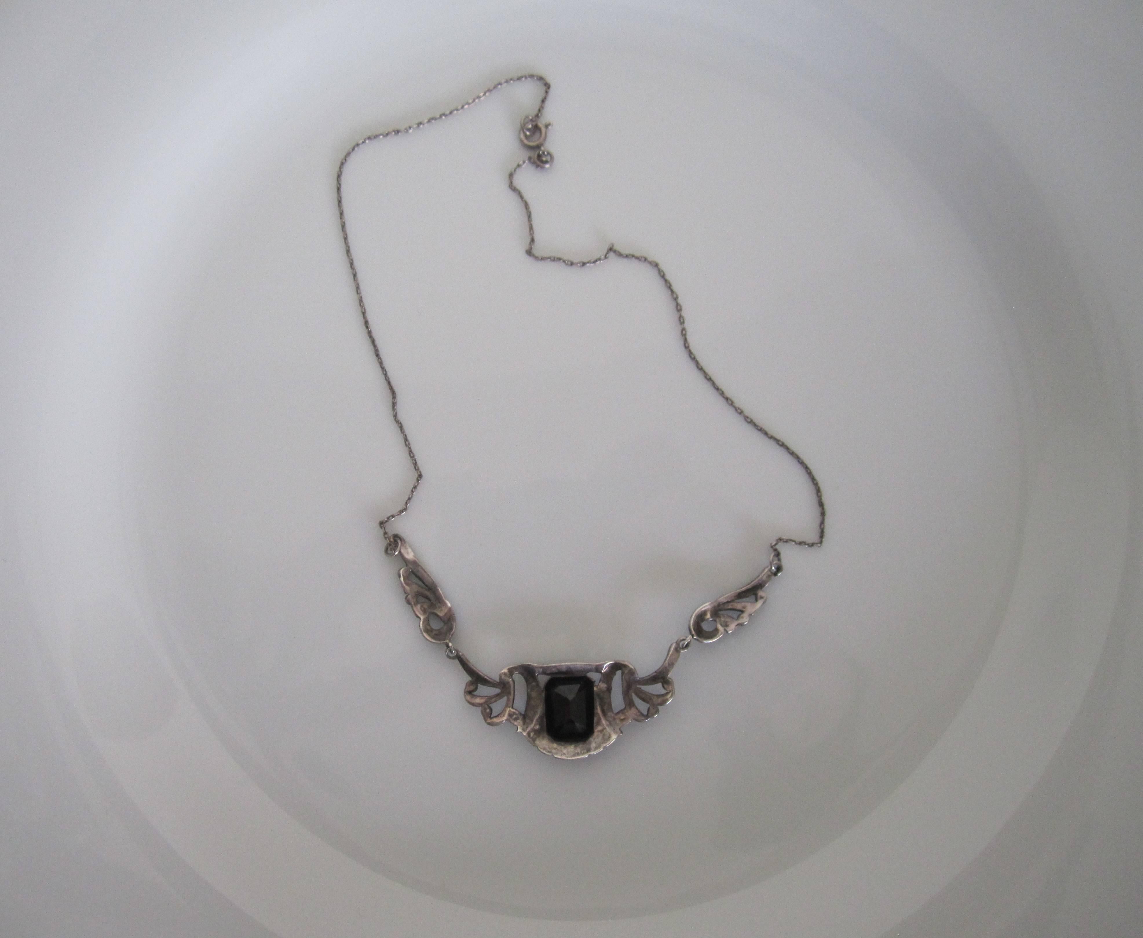 Black Onyx and Sterling Silver Necklace 3