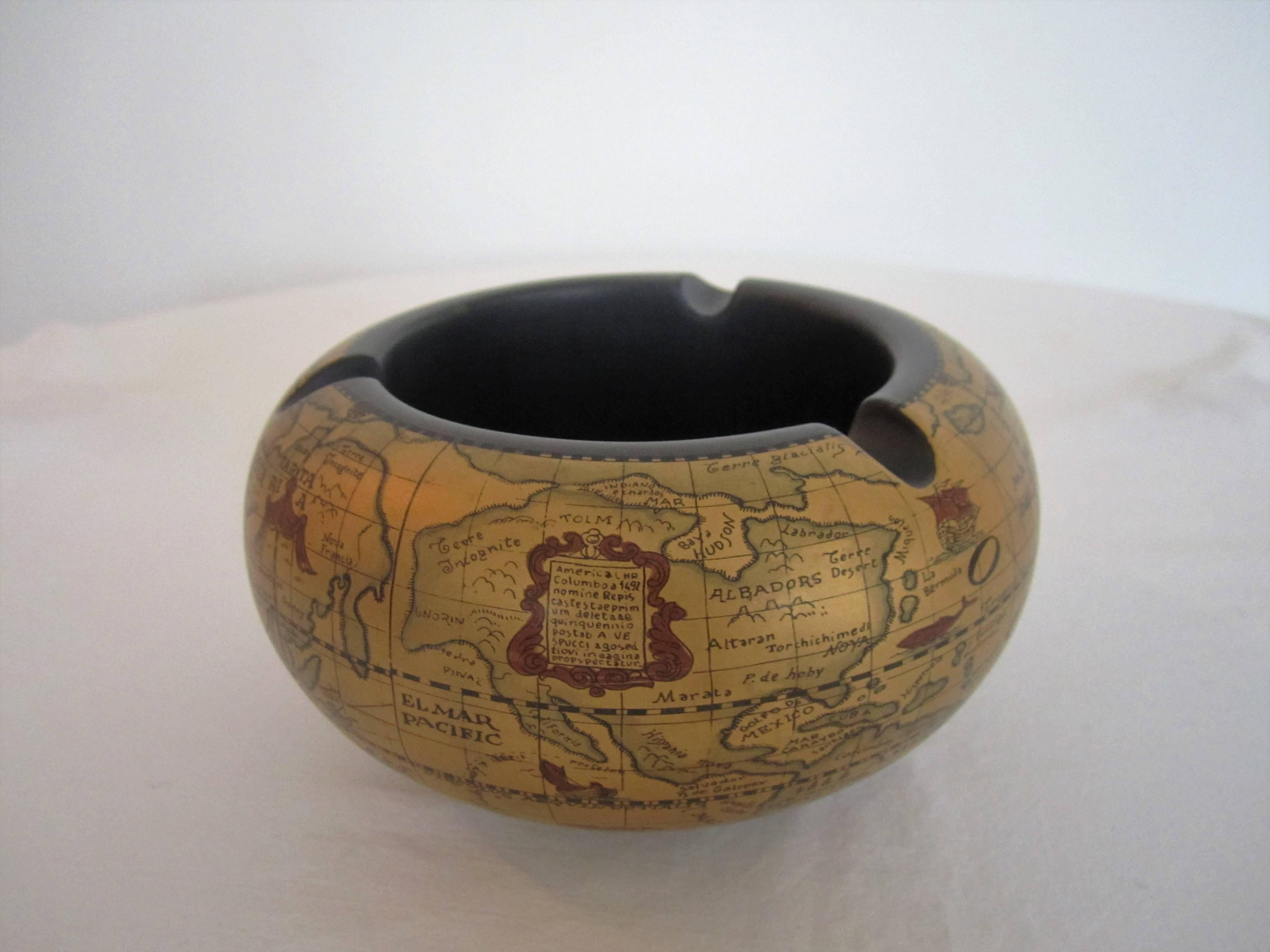 20th Century World Globe Ashtray or Bowl from Italy