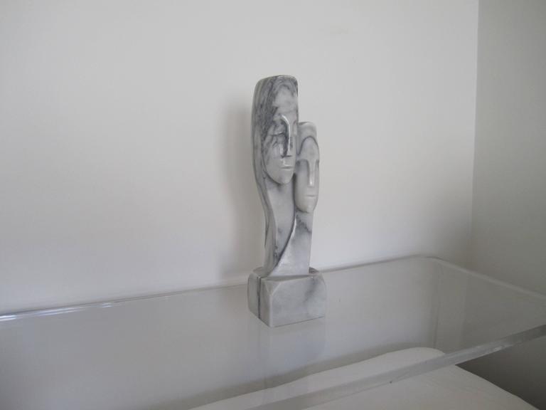 Postmodern Marble Male Female Figurative Sculpture For Sale 1