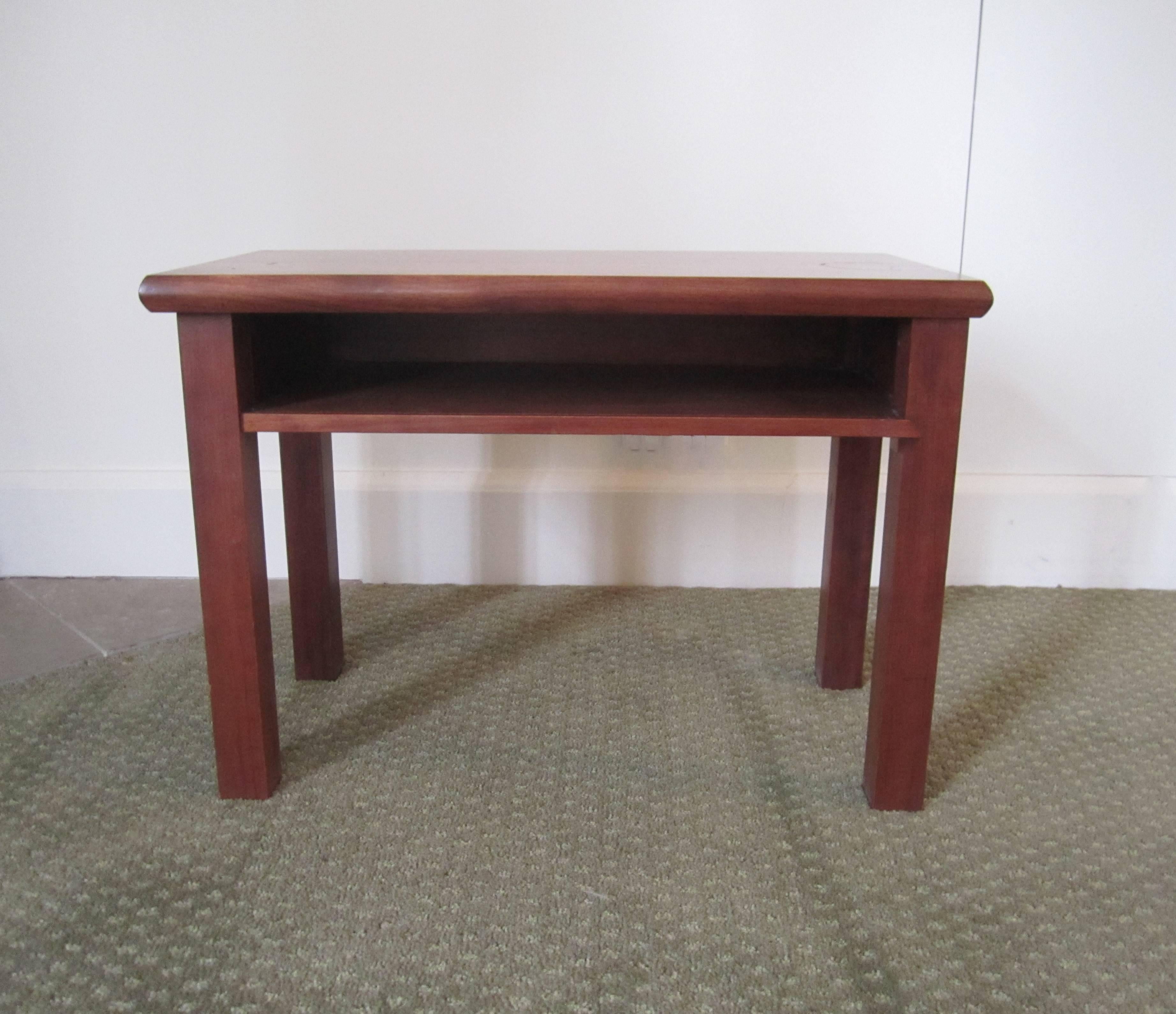 American Small End or Side Table with Shelf