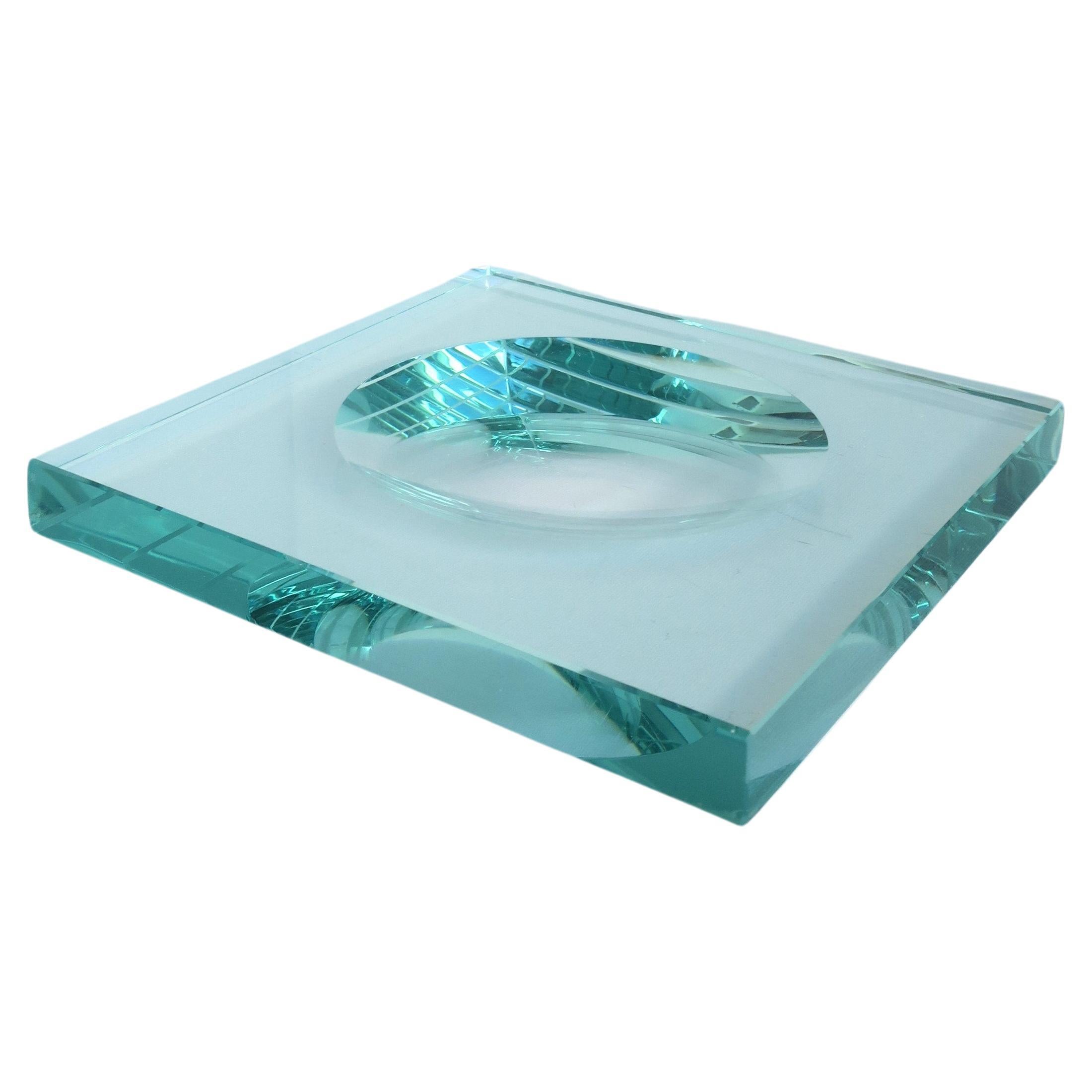 Minimalist Glass Catchall after Fontana Arte 