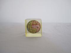 Vintage World Globe Encased in Lucite
