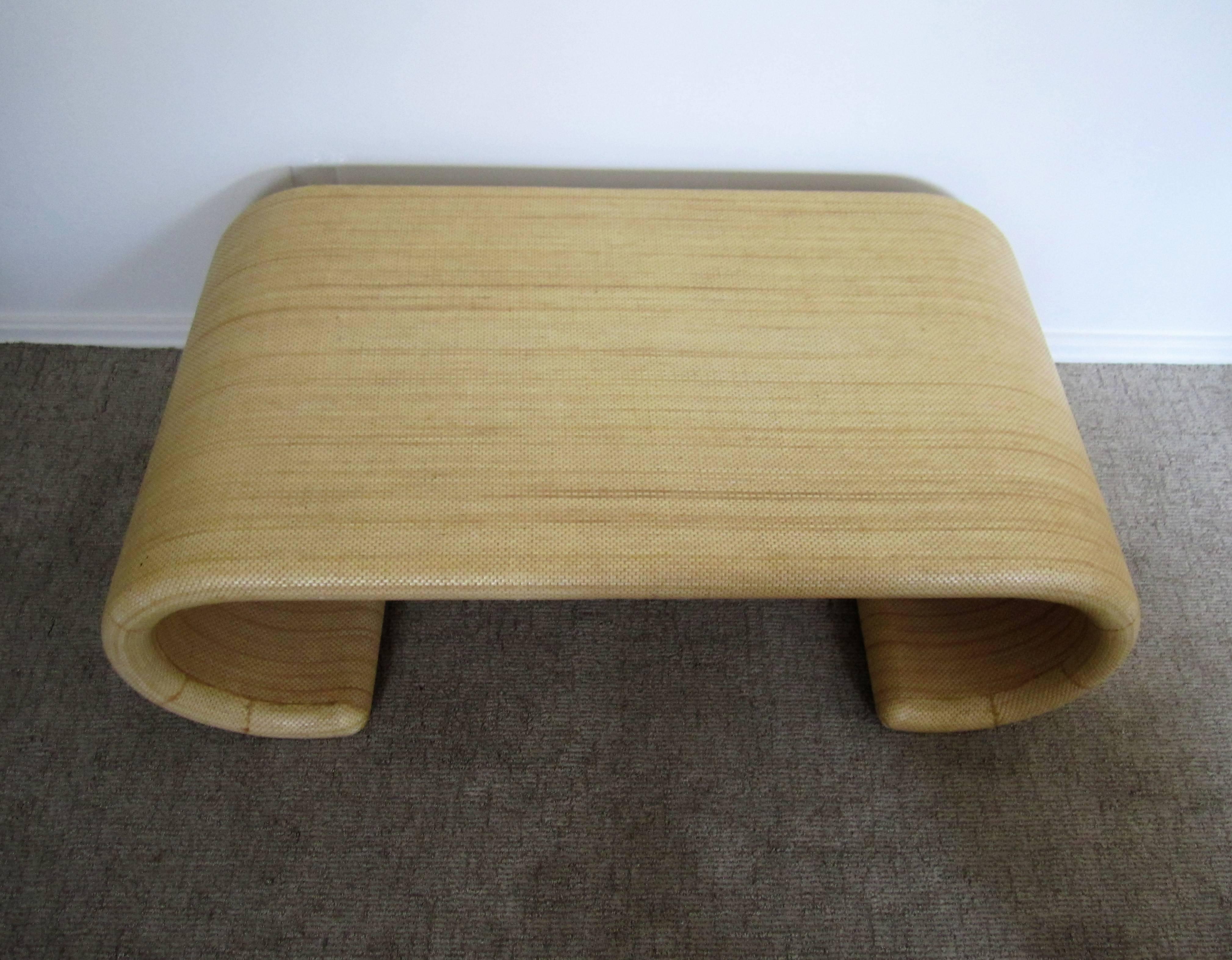 American Modern Scroll Coffee Table in the Style of Karl Springer