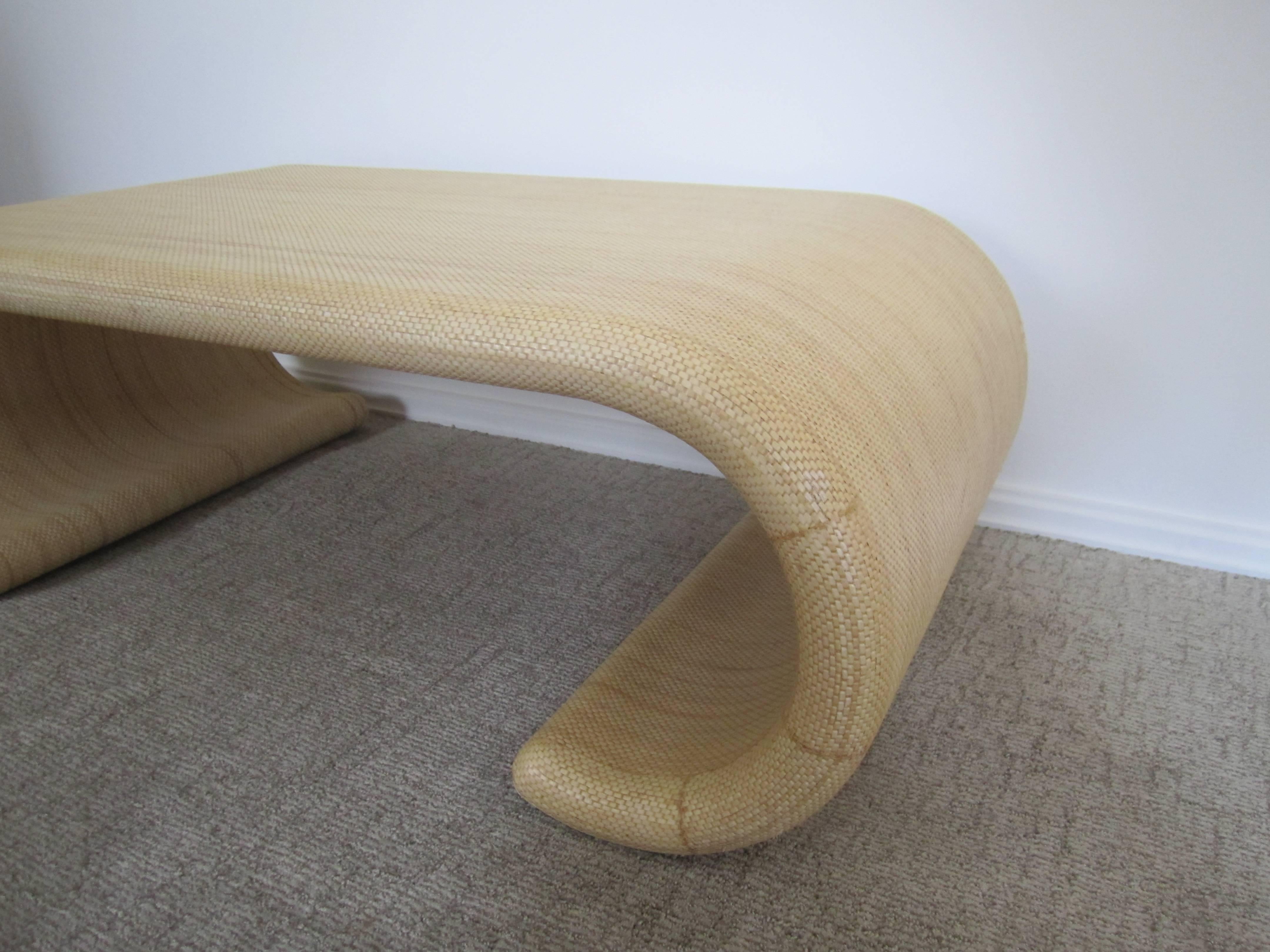 Post-Modern Modern Scroll Coffee Table in the Style of Karl Springer