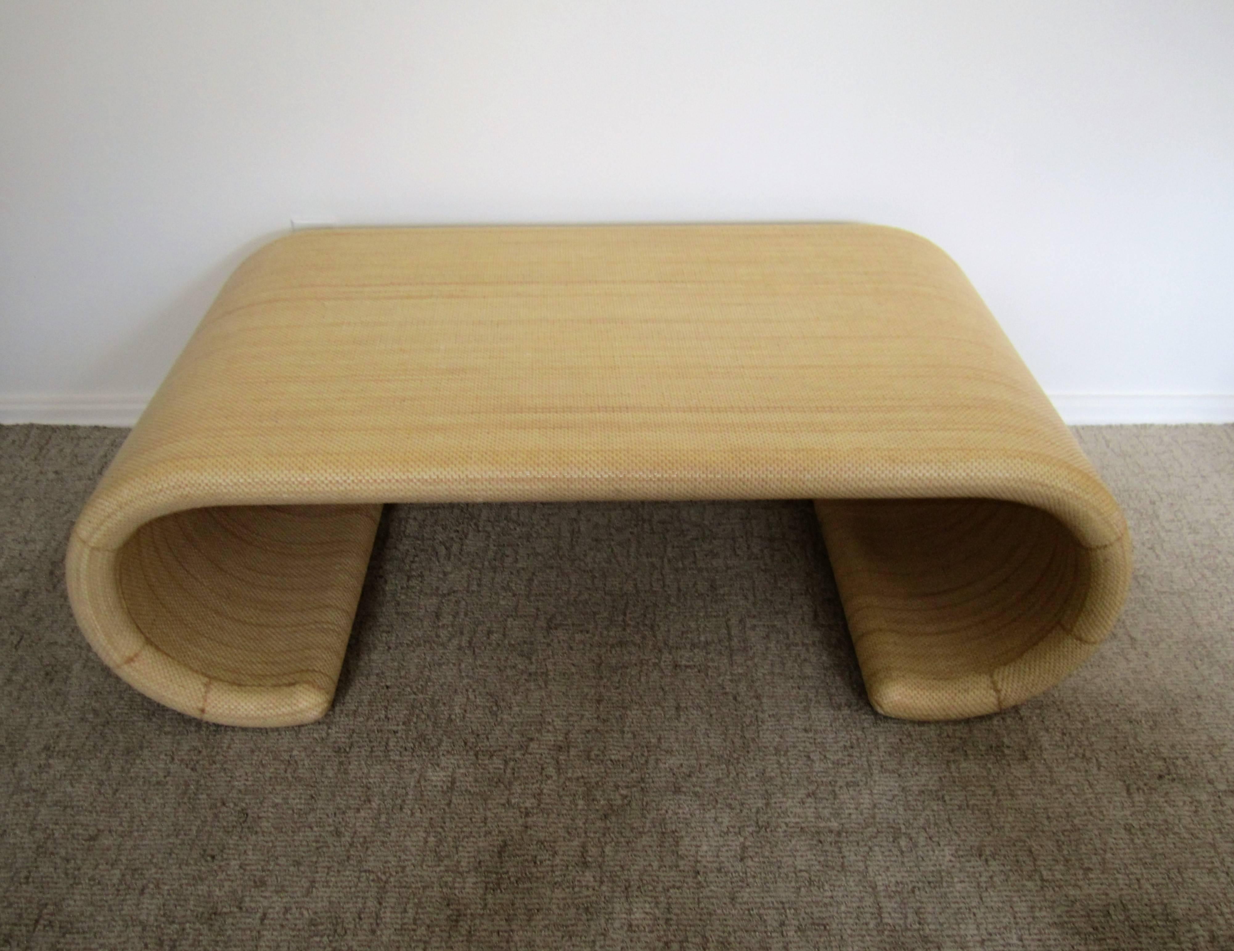 Modern Scroll Coffee Table in the Style of Karl Springer 4