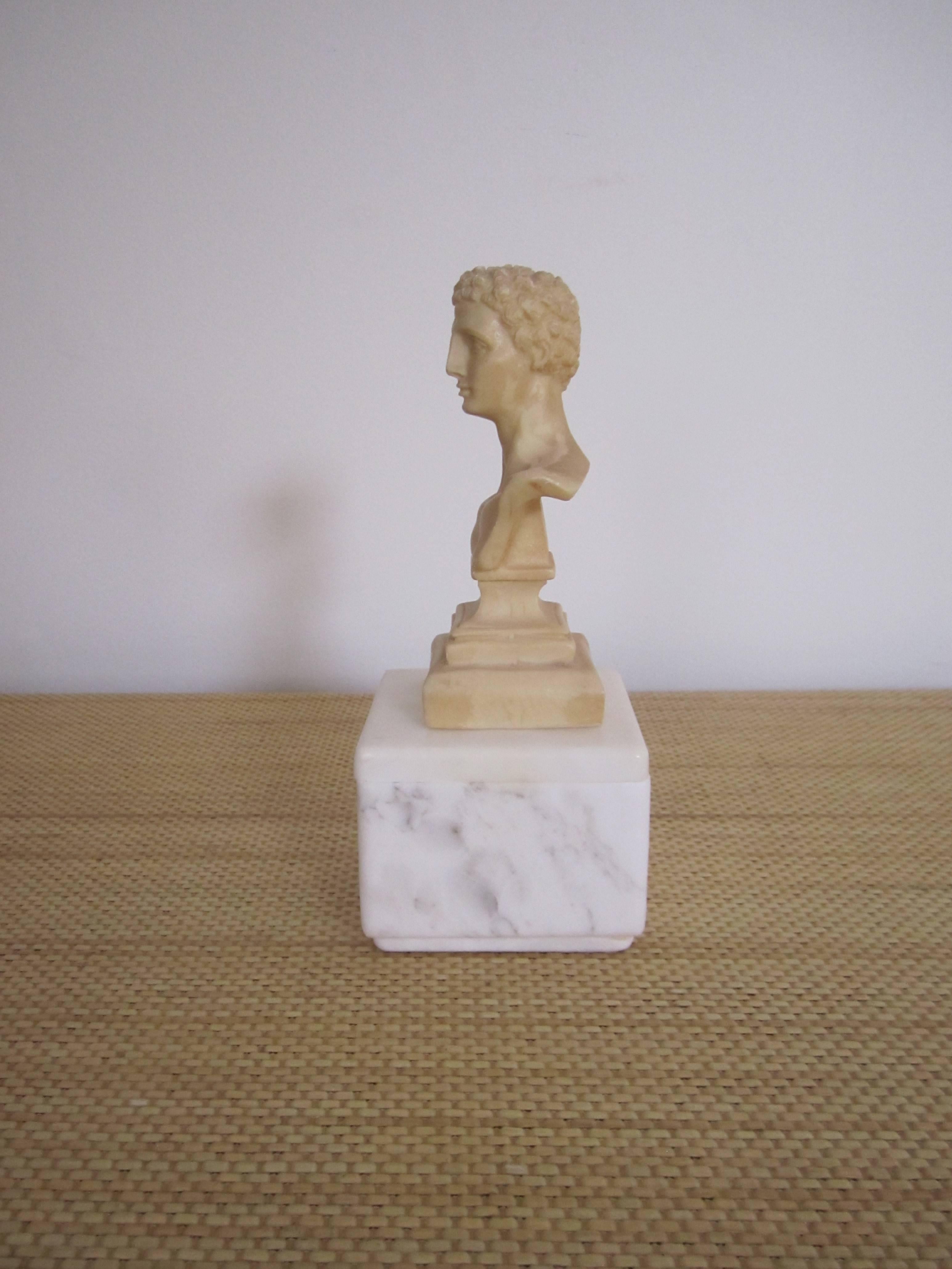 Resin Midcentury Italian Classical Roman Sculpture Bust