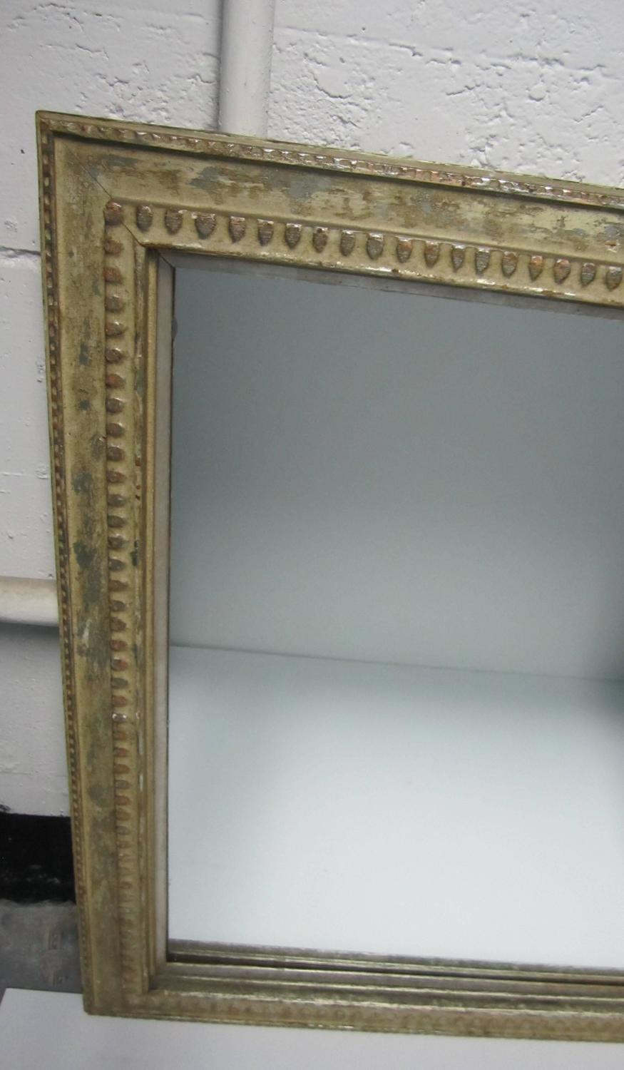 Beautiful Vintage Distressed Wood and Metal Framed Mirror For Sale at 1stdibs