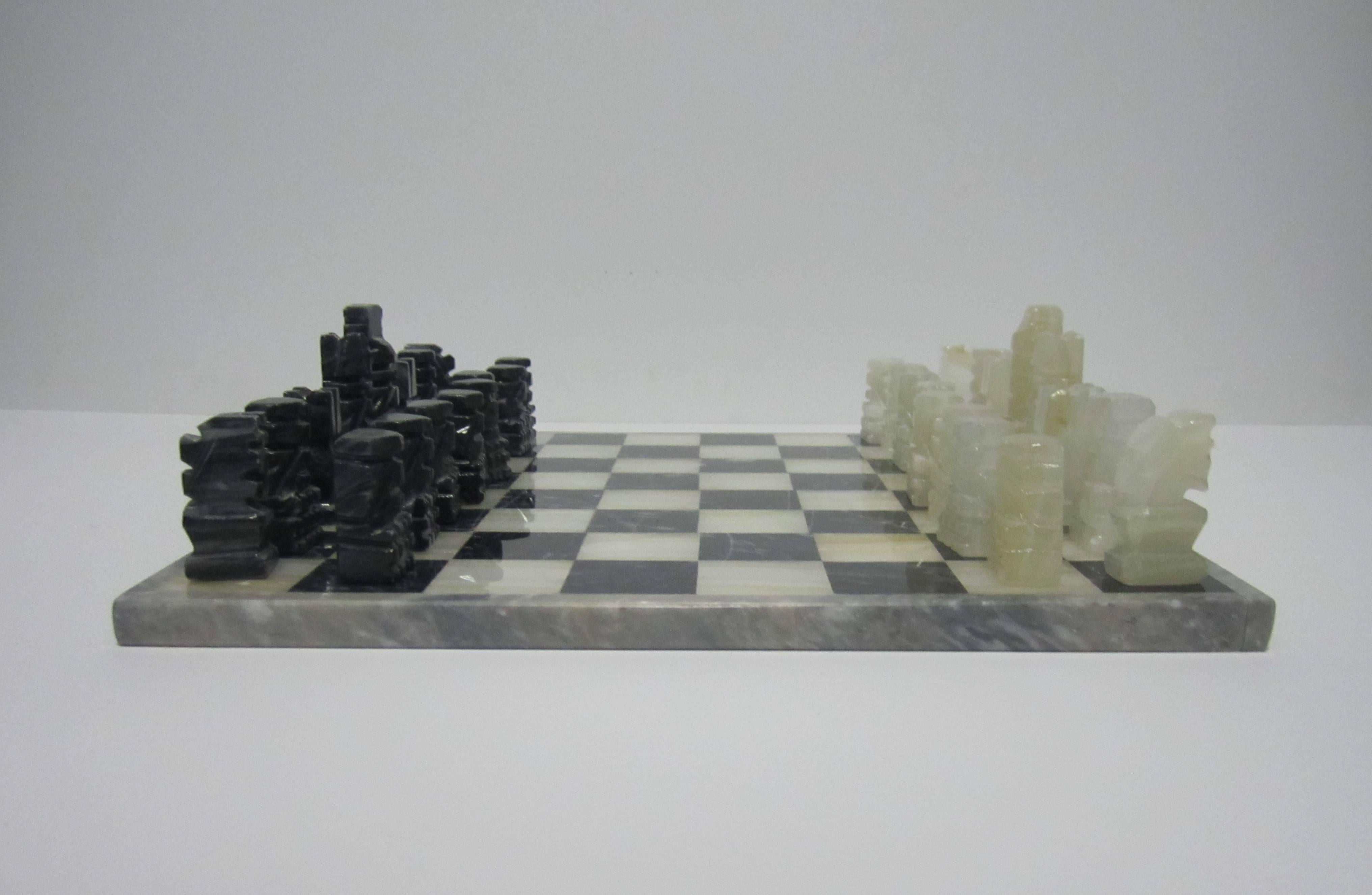 marble and onyx chess set