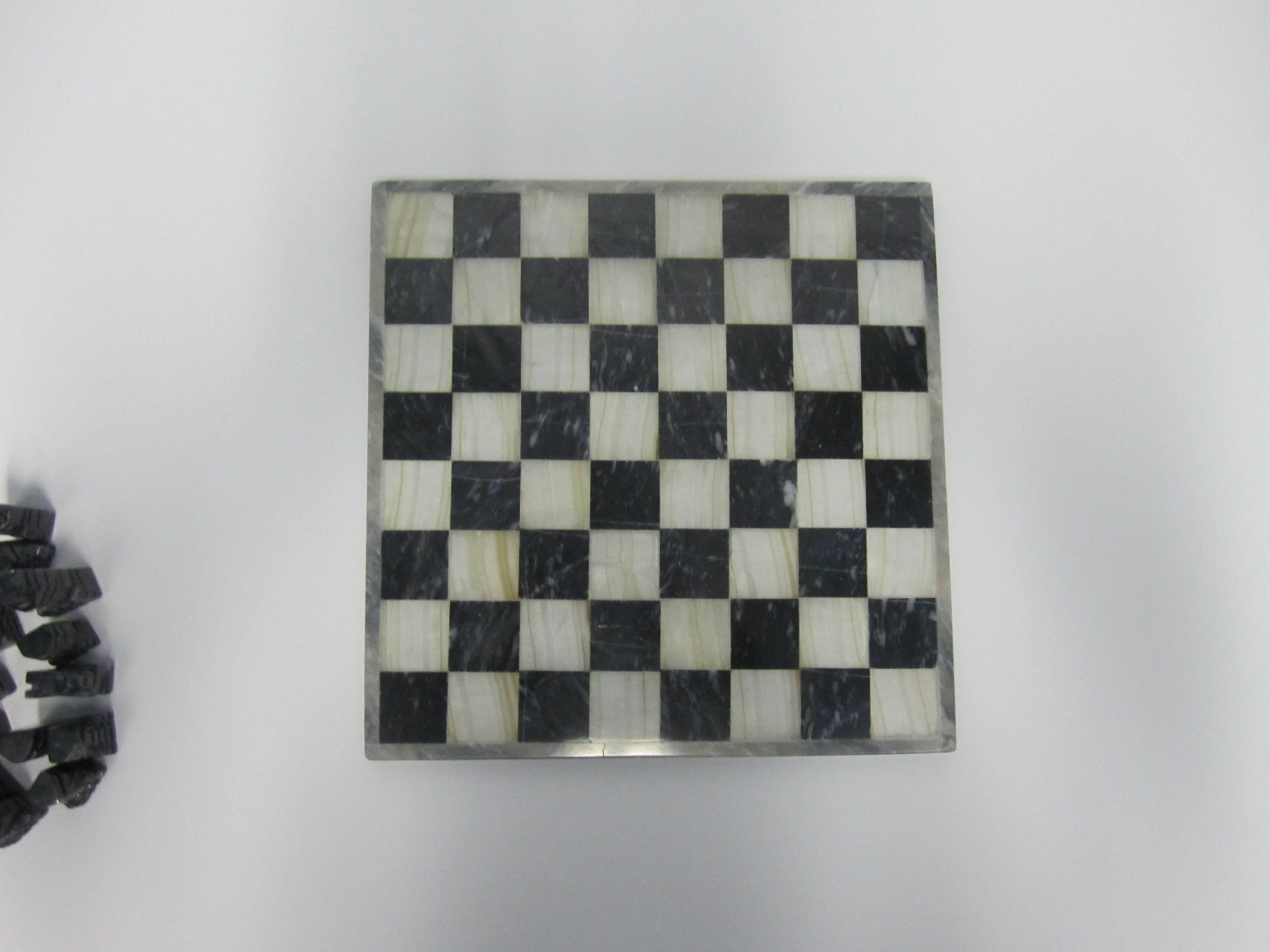 vintage onyx chess set