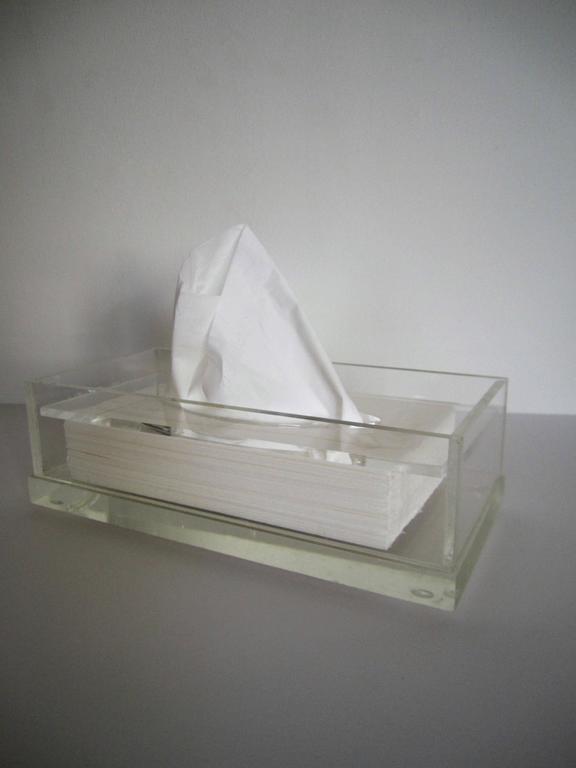 Vintage Modern Lucite Vanity Tissue Box at 1stdibs