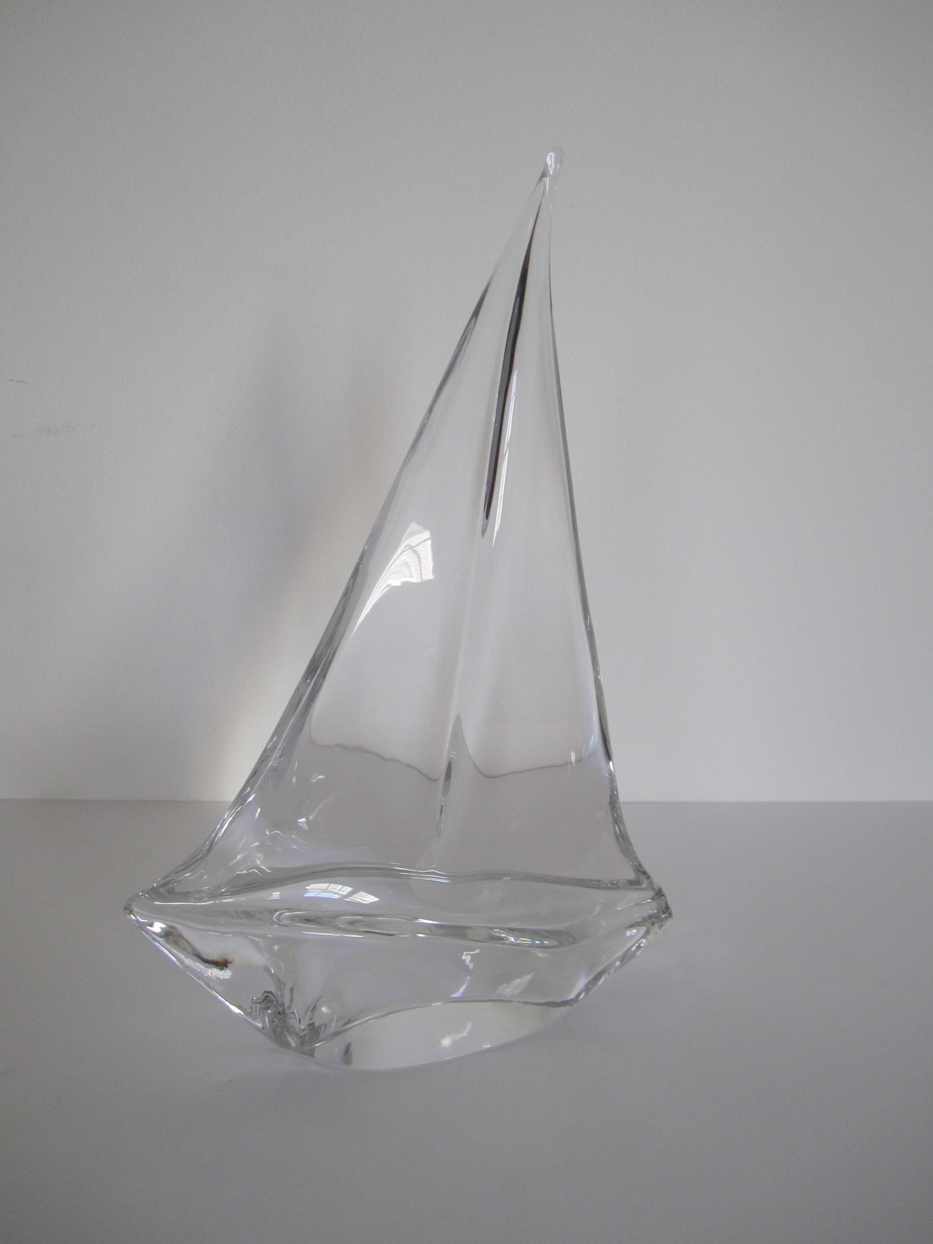 crystal sailboat sculpture