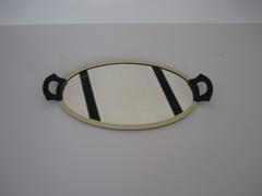 Oval French Art Deco Mirrored Vanity Tray