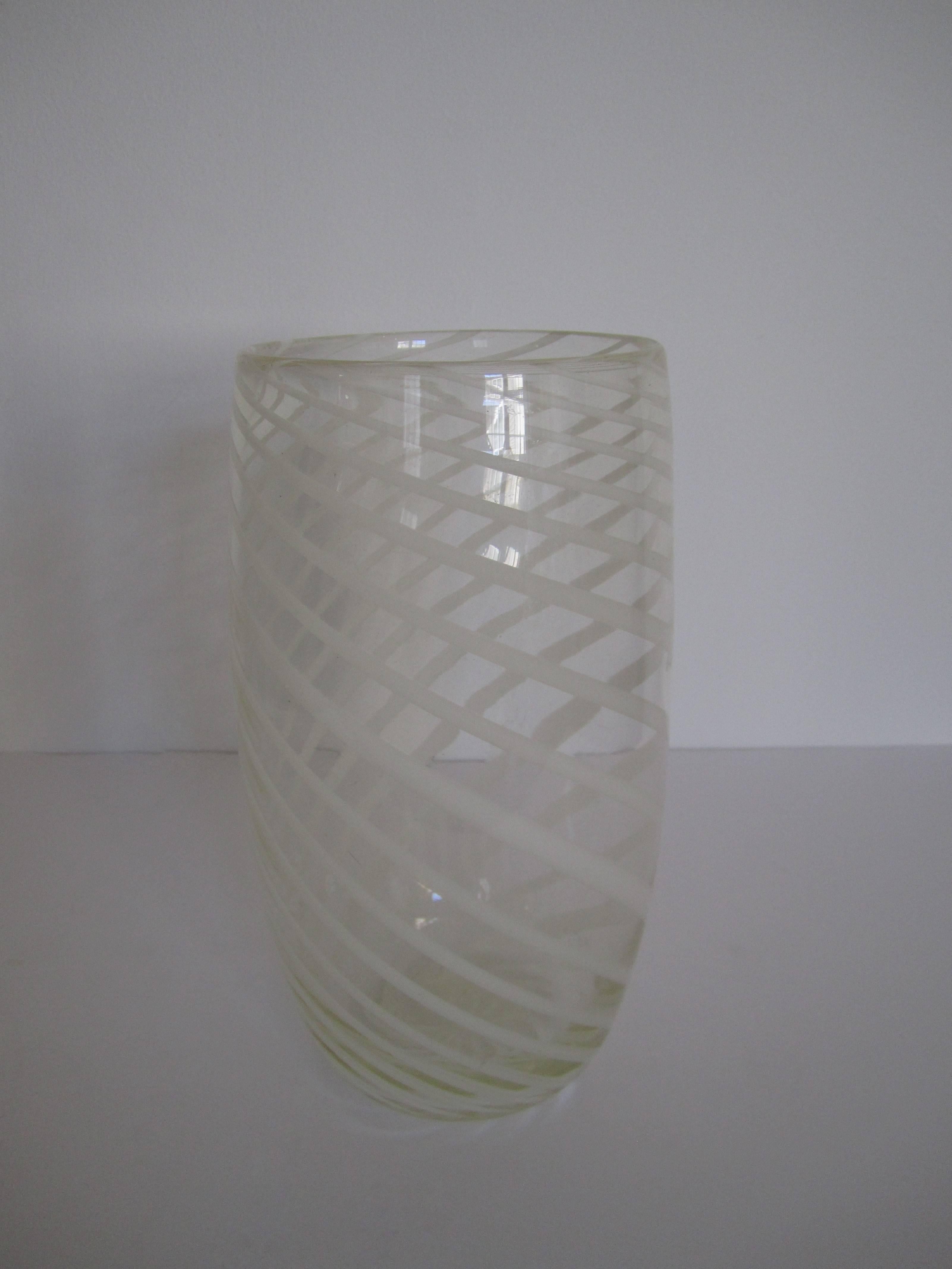 white glass vase