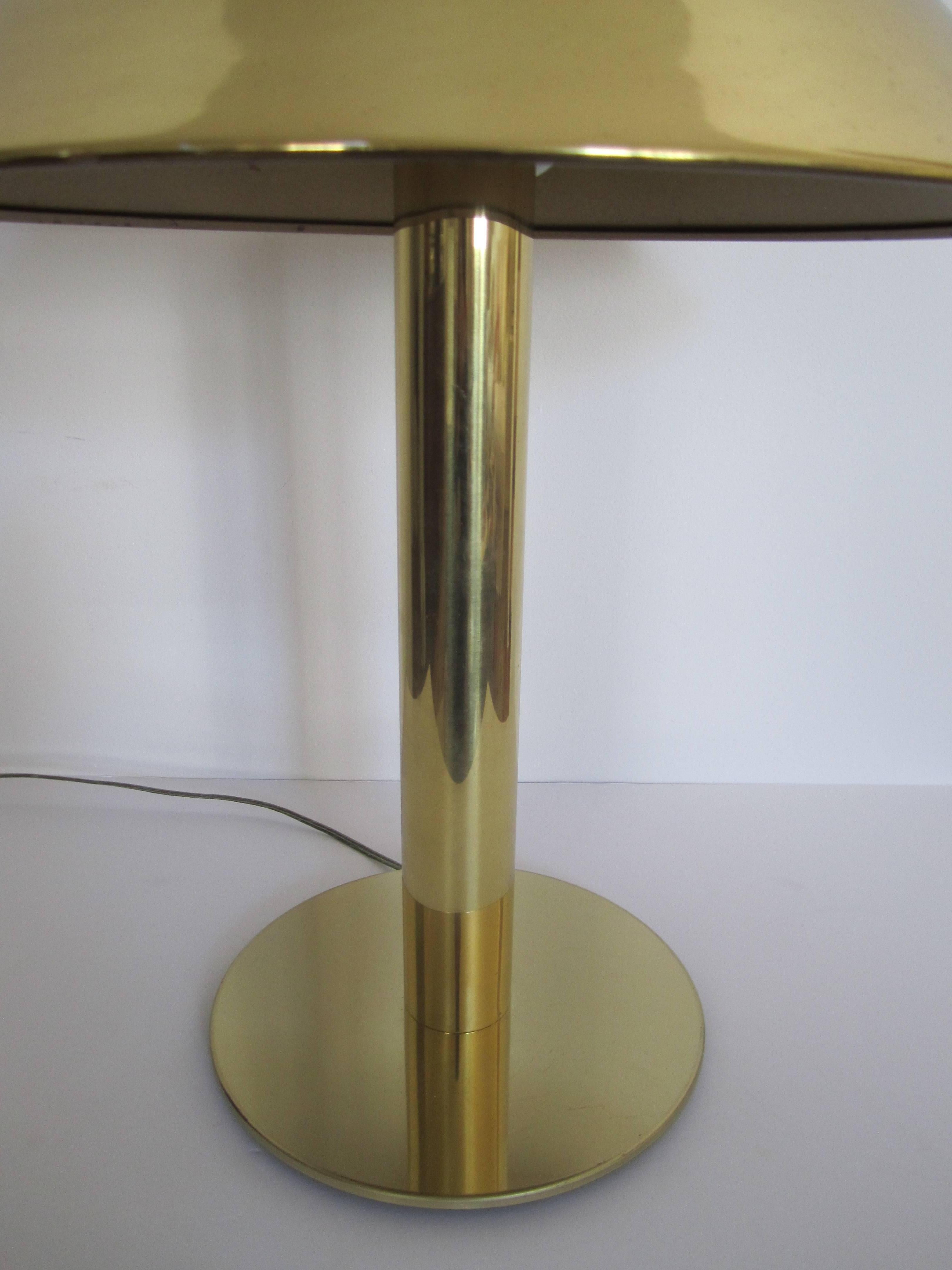 American Modern Brass Table Lamp after Designer Pierre Cardin