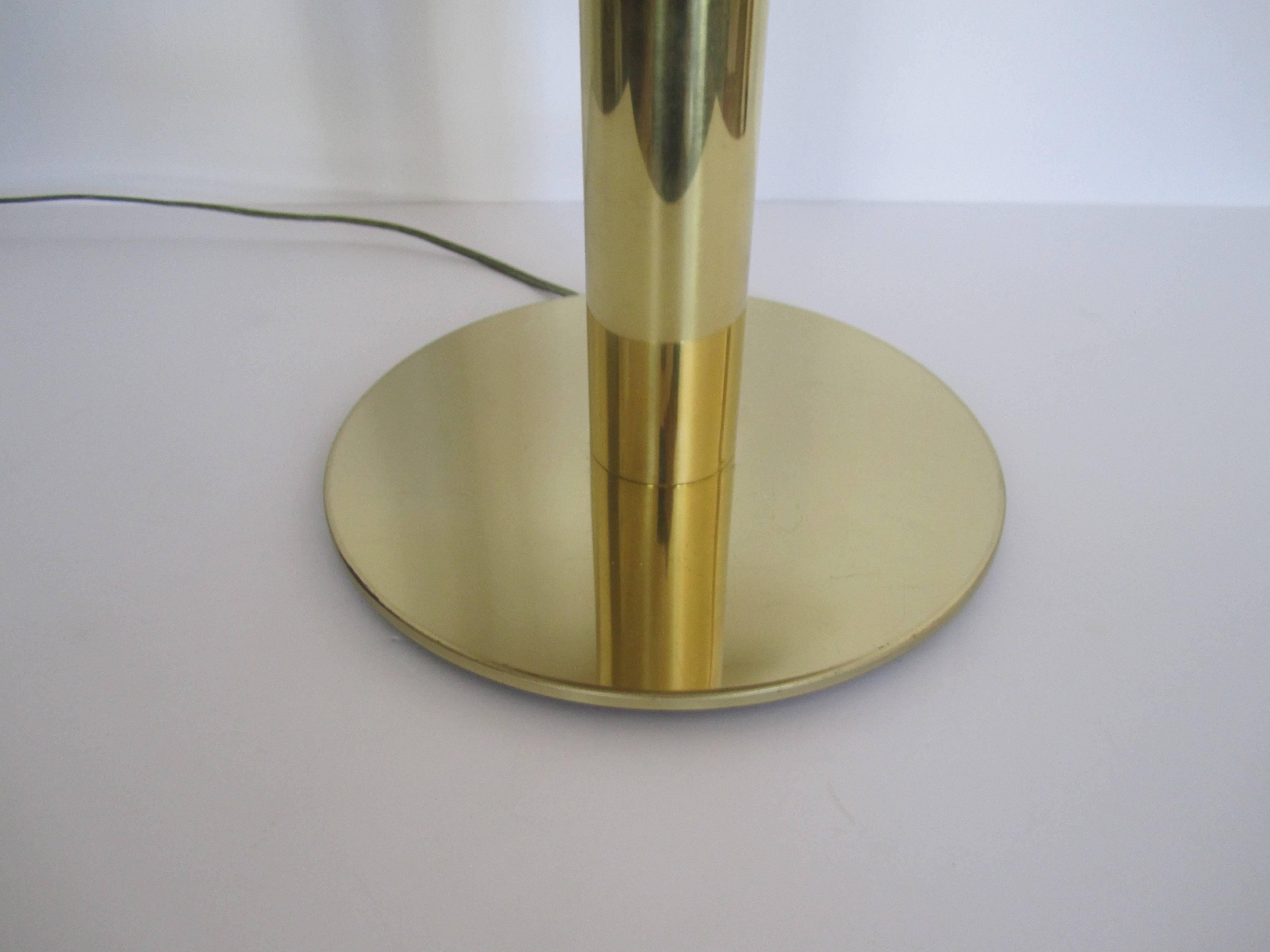 Modern Brass Table Lamp after Designer Pierre Cardin In Excellent Condition In New York, NY