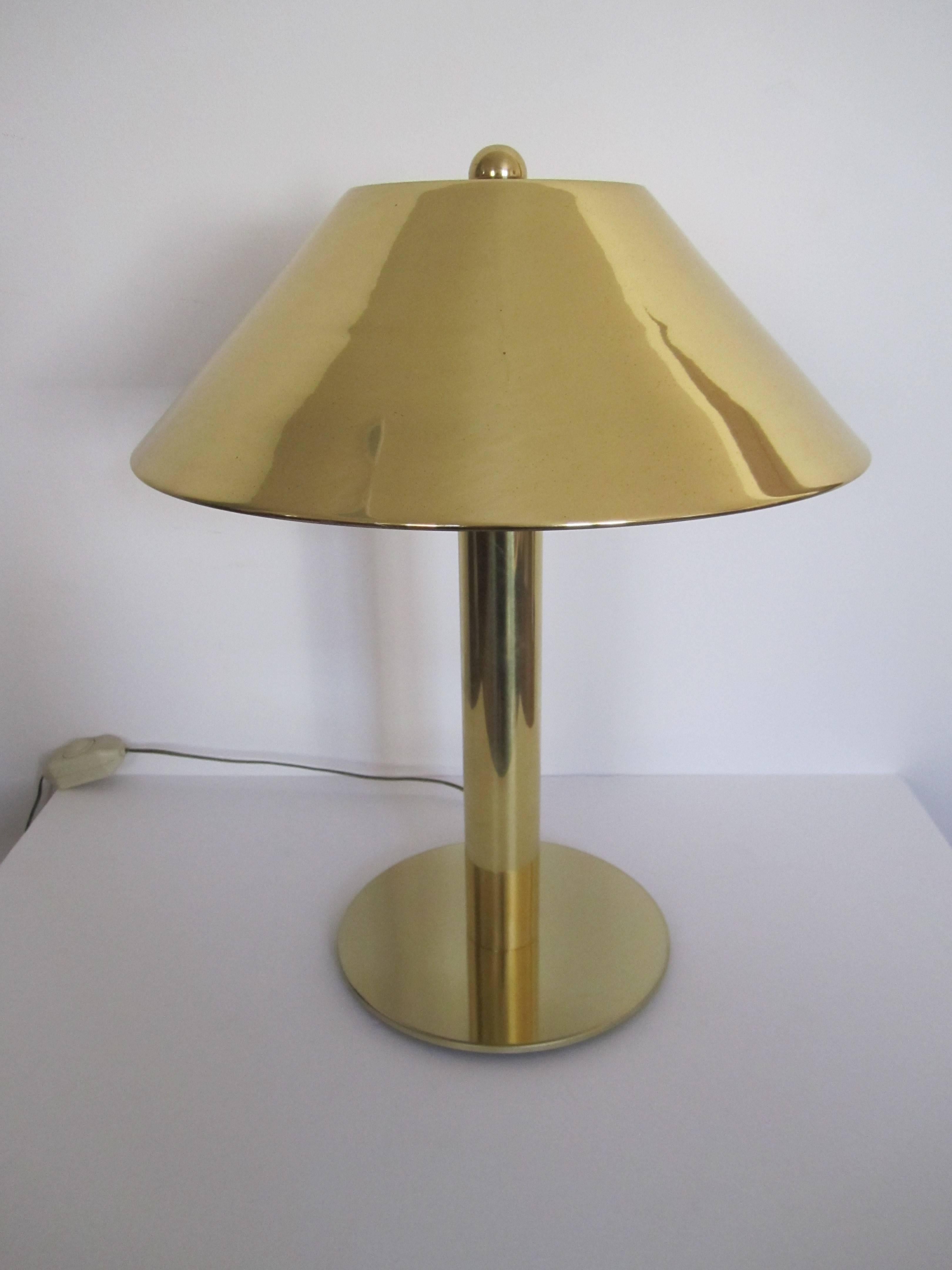 Modern Brass Table Lamp after Designer Pierre Cardin 1