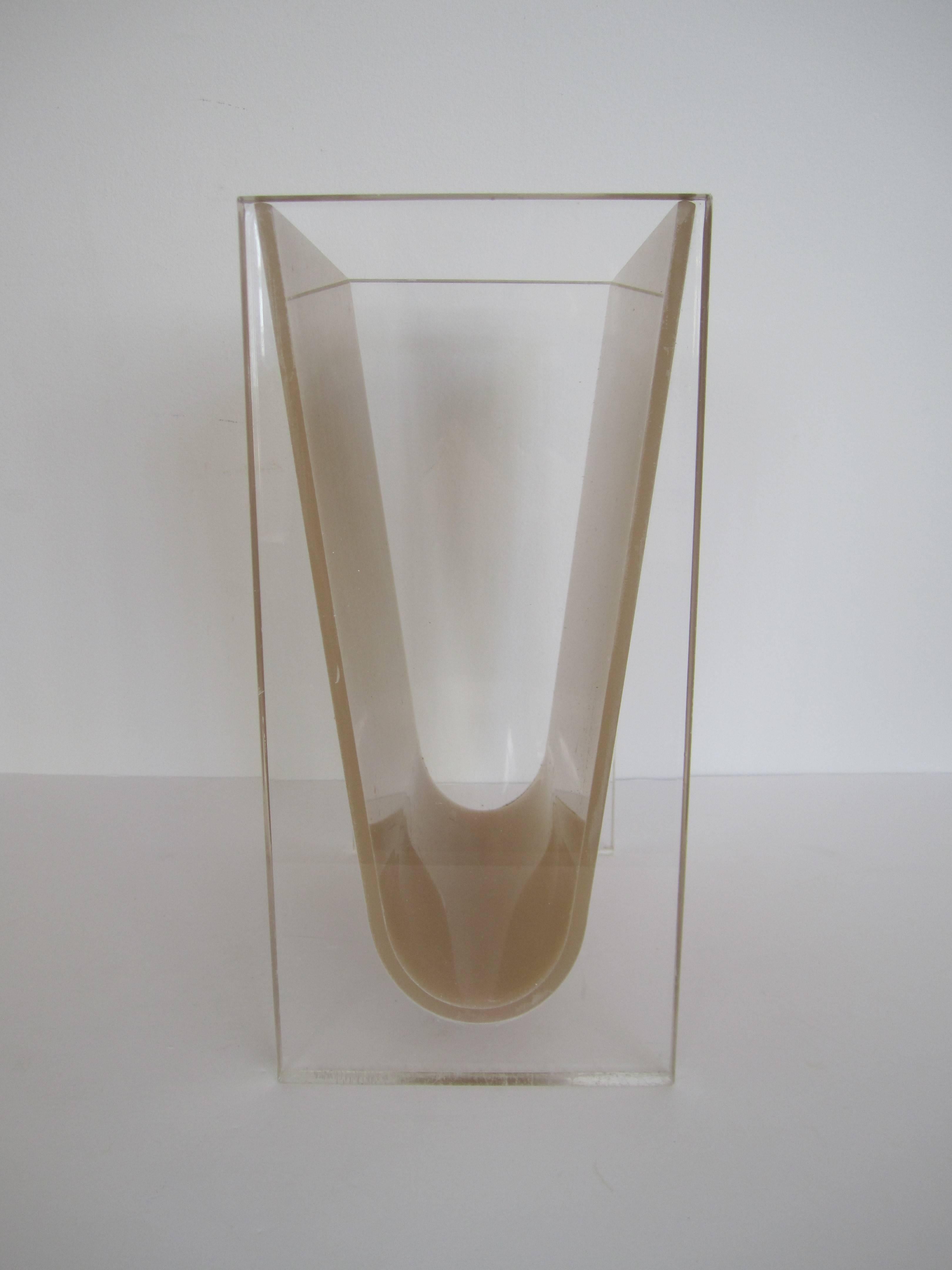 lucite trash can