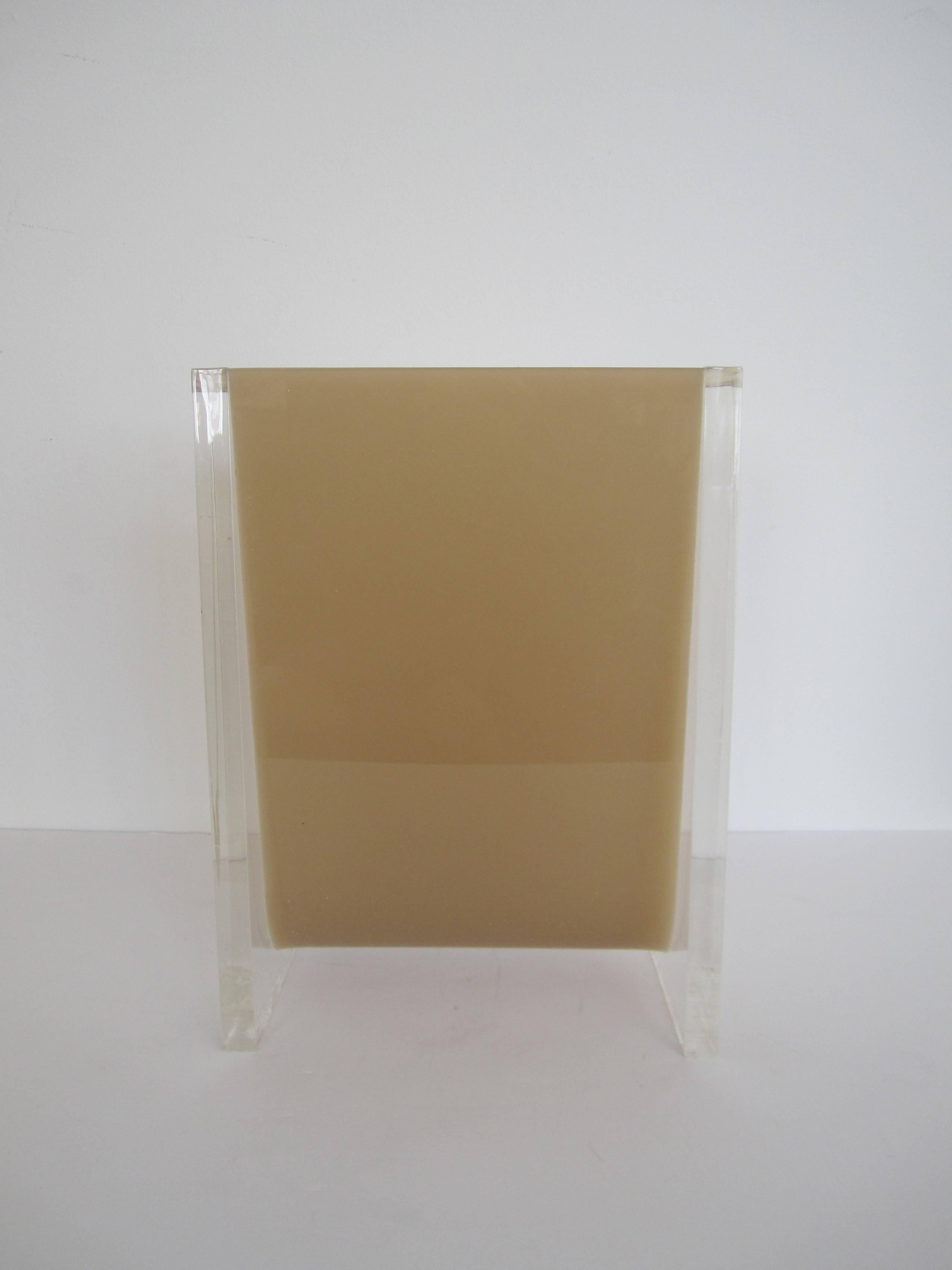Vintage Lucite Waste Basket in the Style of Charles Hollis Jones In Excellent Condition In New York, NY