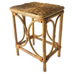 Wicker Rattan Side Drinks Table