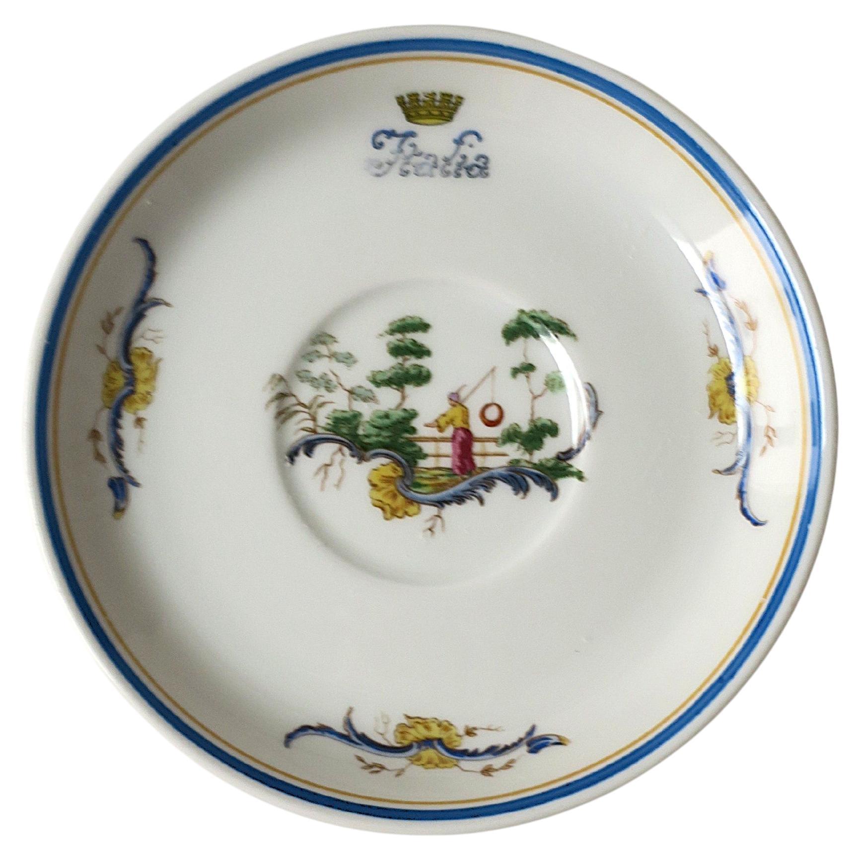 Italian Richard Ginori Porcelain Dish Chinoiserie Italia